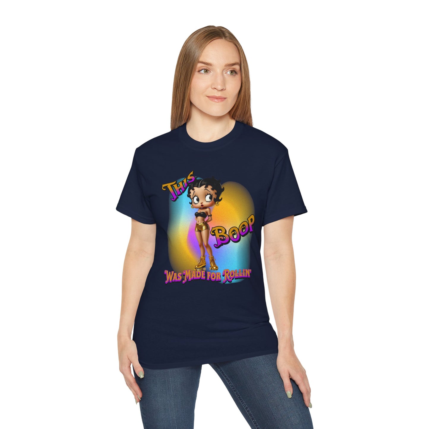 Retro Betty Boop Cartoon Tee, Fun Skater Themed T-Shirt, Vintage Skater Girl Shirt, Casual Wear, Betty Boop Design, Perfect Gift for Skater Fans