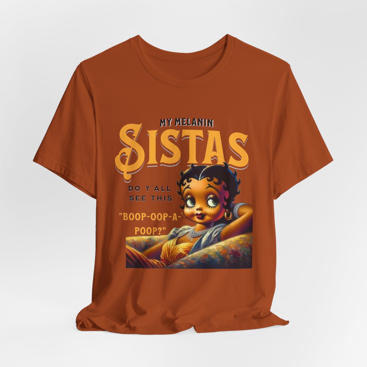 Melanin Betty Boop, 92% Black Woman Shirt, Black Girl Magic Tees, Black Culture T-Shirts, Humorous Betty Boop Shirts, Betty Boop T-Shirts