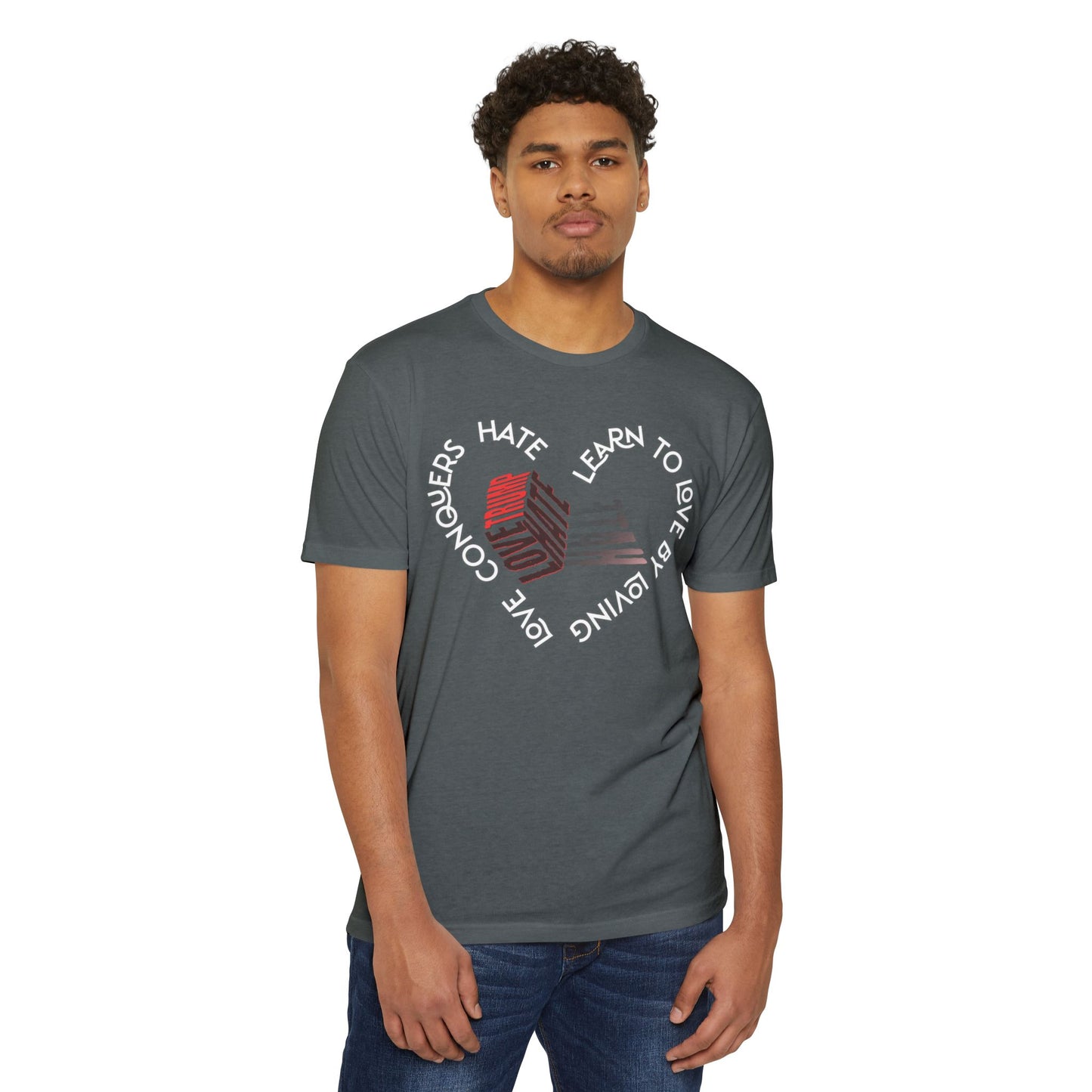 Vibrant Love Trump Hate Unisex T-Shirt, Graphic Tee for Casual Wear, Ideal for Gift, Summer Vibes, Celebration Style, Trendy Streetwear