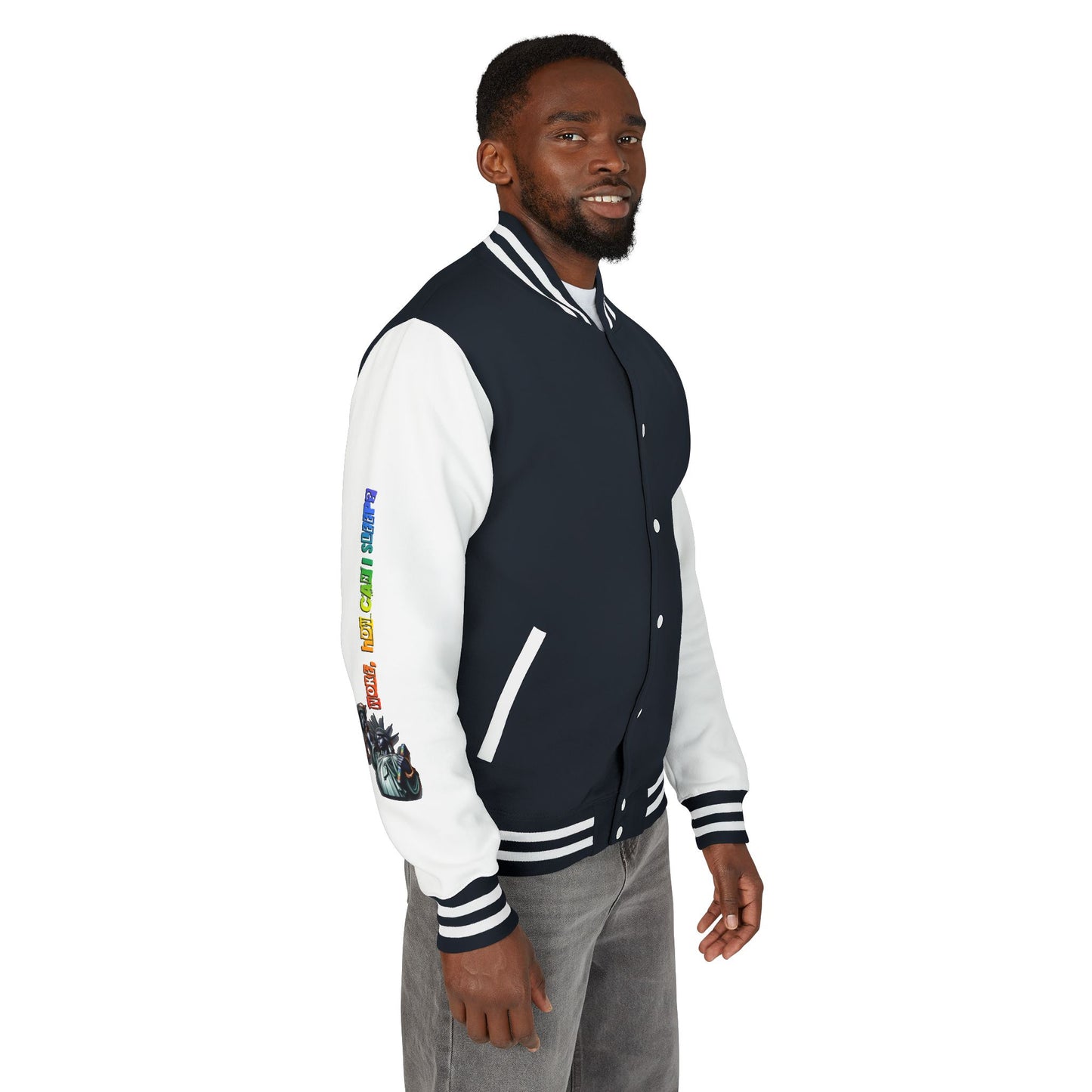 Letterman Jacket — 'America' Statue of Liberty Retro Graphic