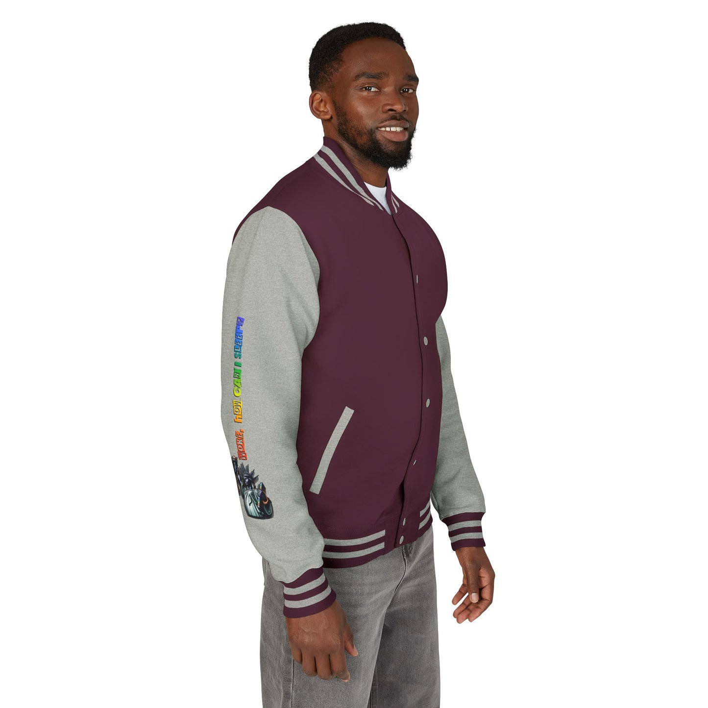 Letterman Jacket — 'America' Statue of Liberty Retro Graphic
