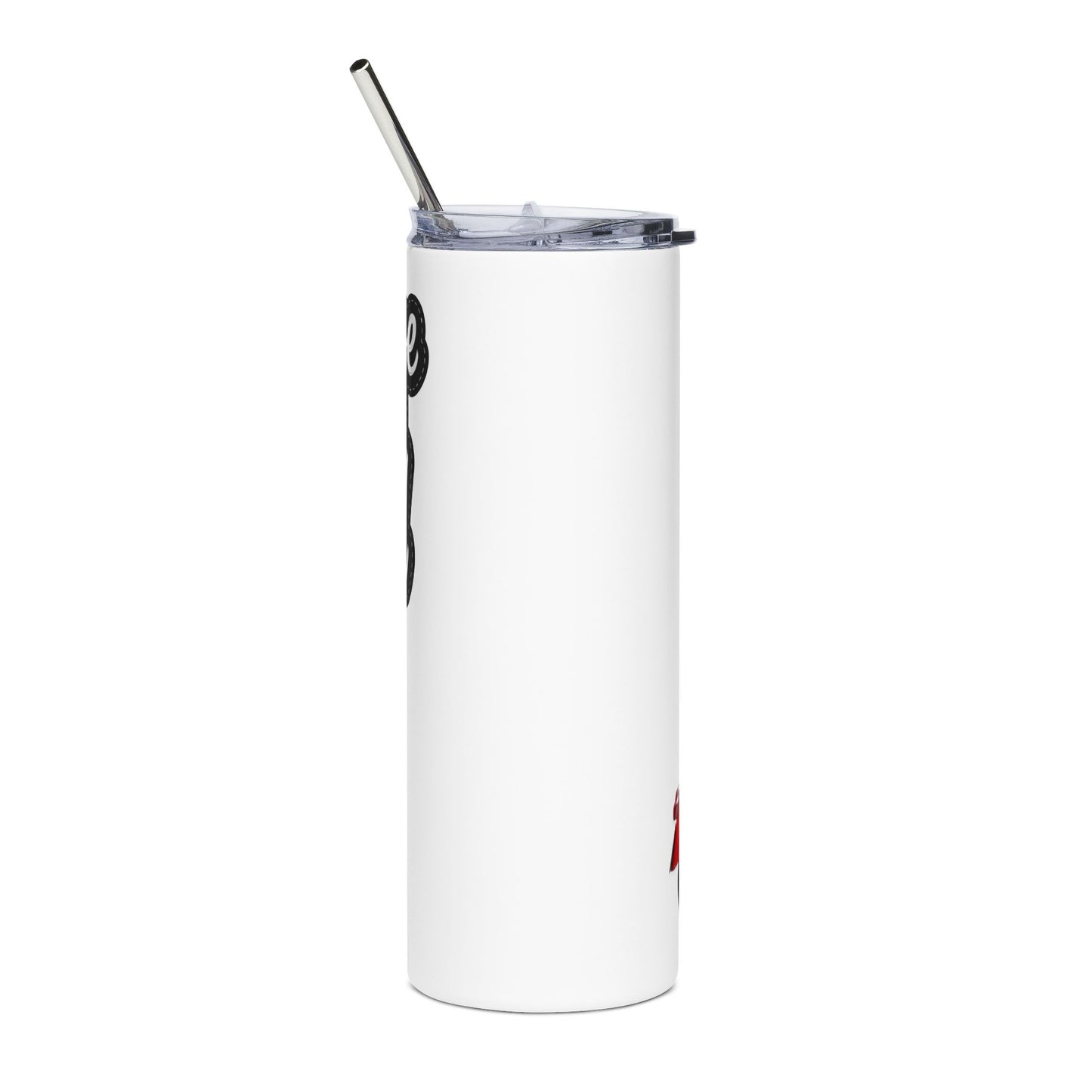 Personalized 20oz Stainless Tumbler — "Off to Praise the Lord" Scooter Dog Travel Cup