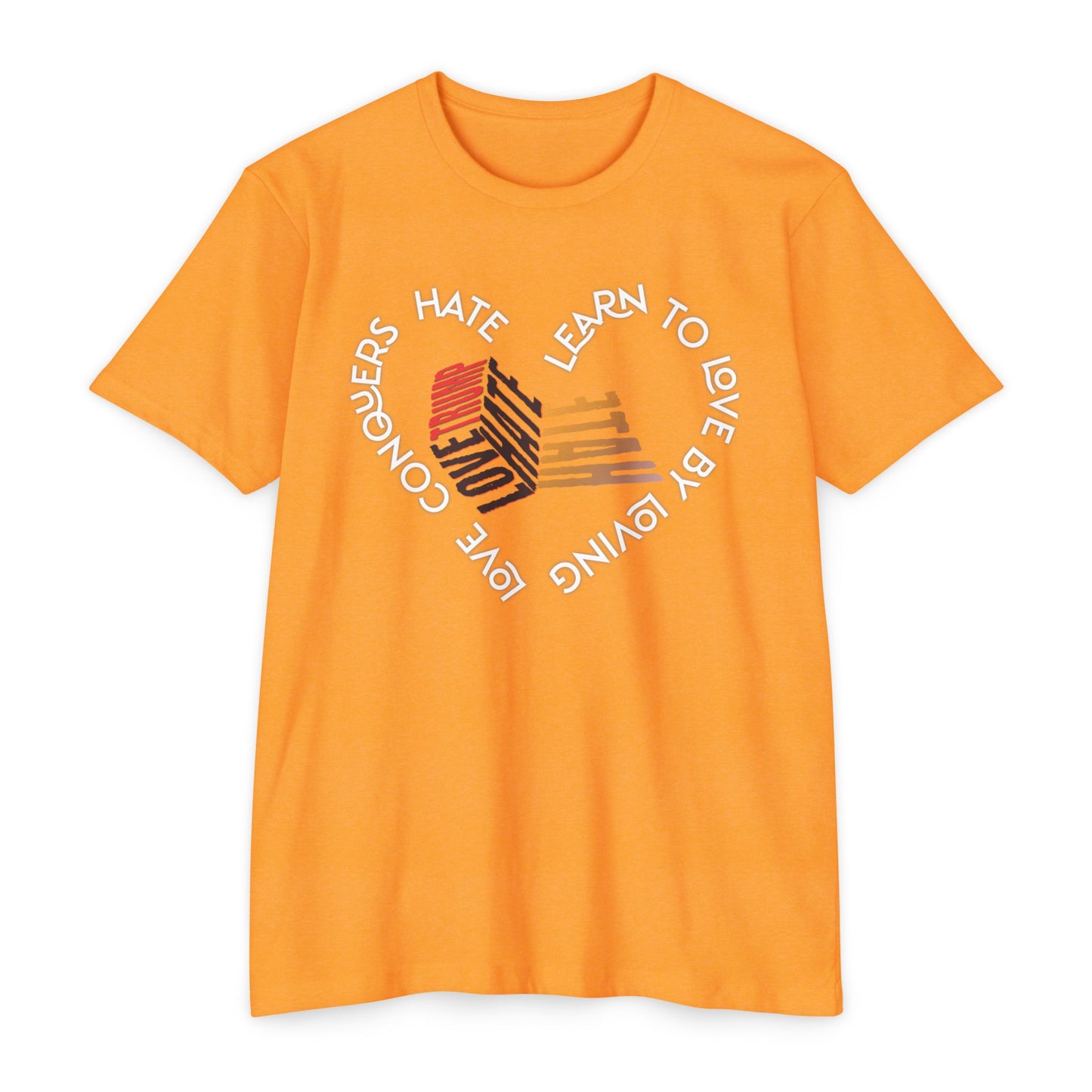 Vibrant Love Trump Hate Unisex T-Shirt, Graphic Tee for Casual Wear, Ideal for Gift, Summer Vibes, Celebration Style, Trendy Streetwear
