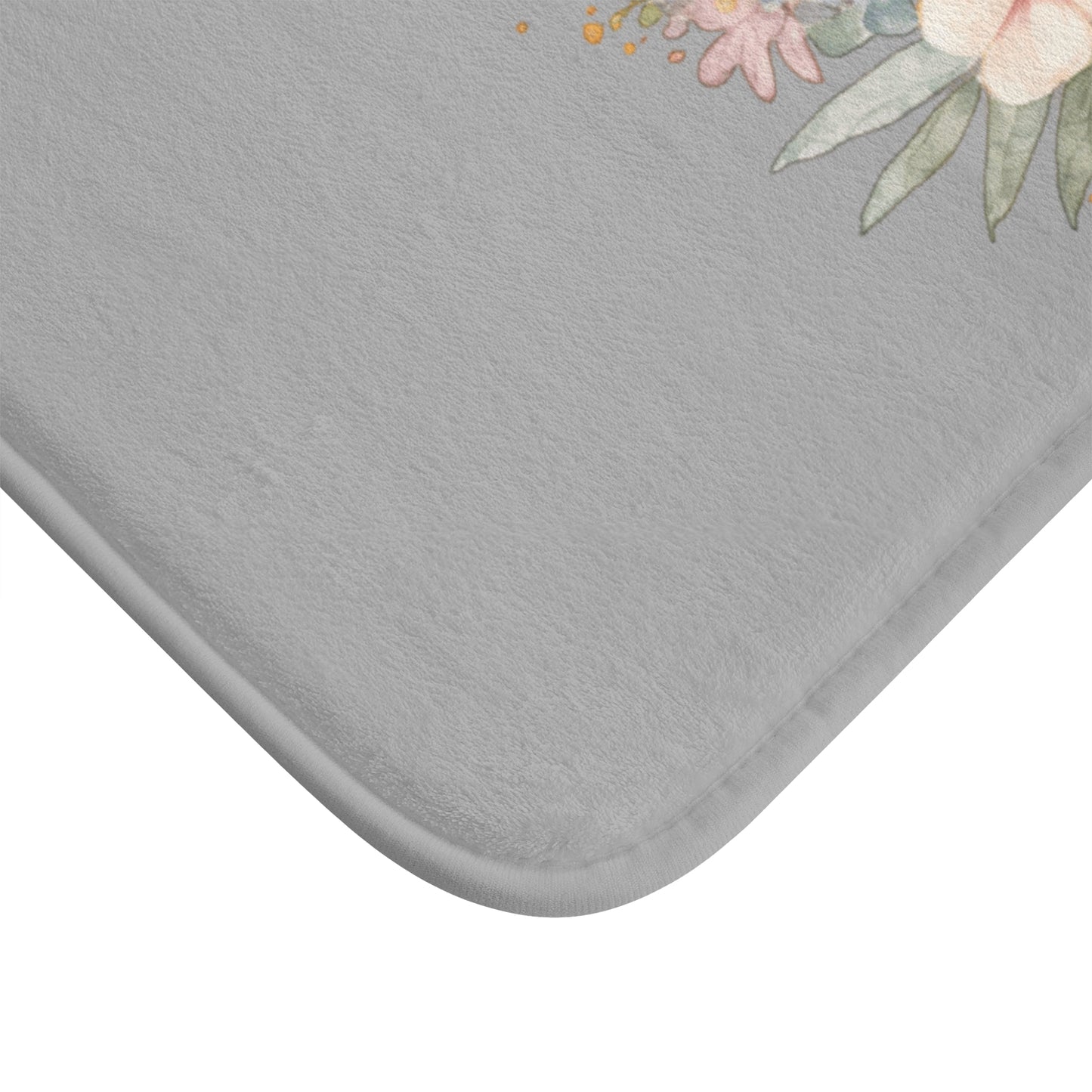 Cute Elephant Floral Bathmat, Elephant Nursery Decor, Elephant Baby Shower Gift, Elephant Bathroom Accessories, Kids Room Decor, Animal Theme