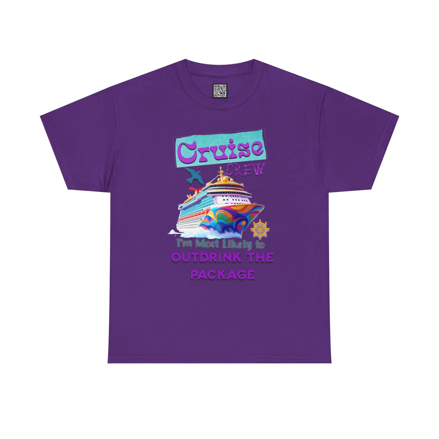 Cruise Crew Outdrink Package Tee | Fun Vacation T-Shirt | Perfect for Summer, Group Trips, Gifts, Drink Package T-Shirt for Cruise