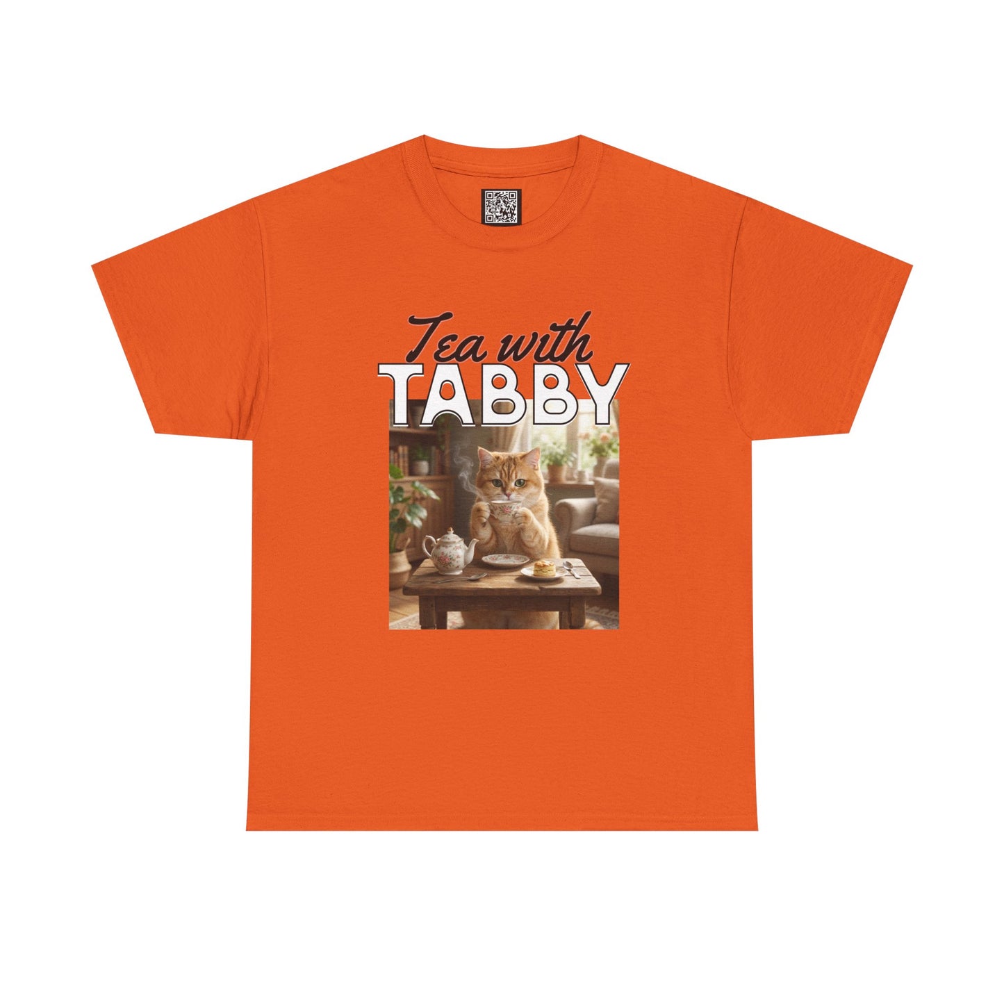 Personalized Tea with Tabby T-Shirt — Custom Cozy Cat Graphic Tee
