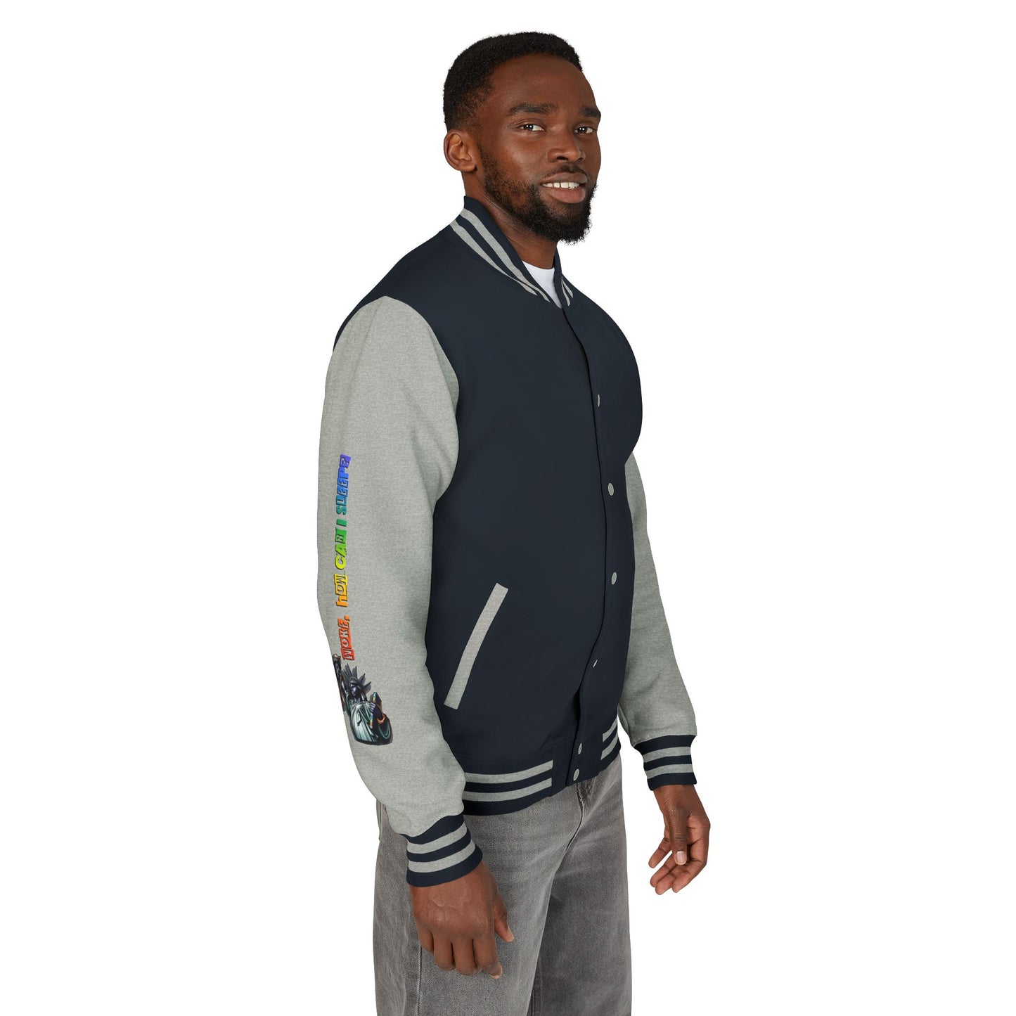Letterman Jacket — 'America' Statue of Liberty Retro Graphic