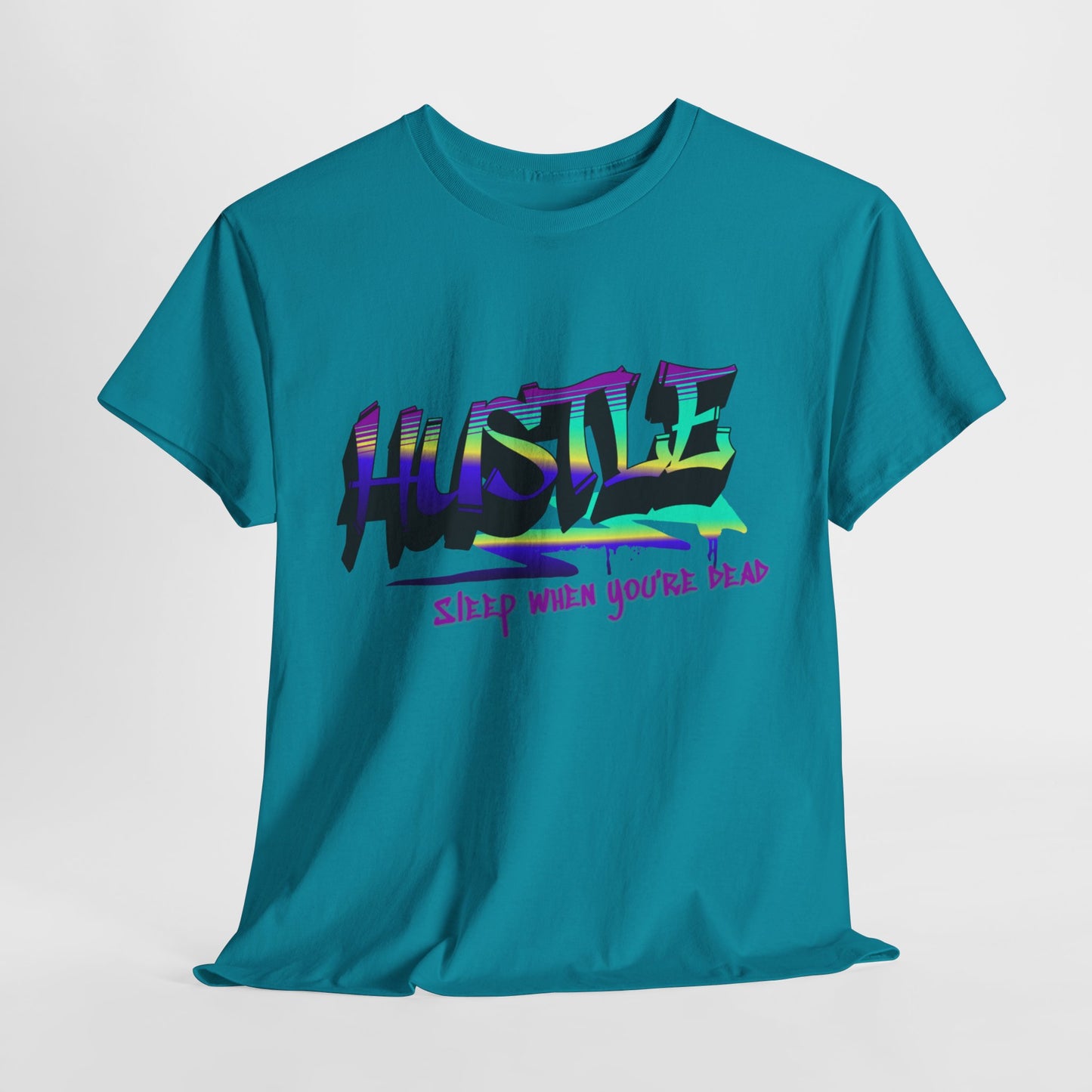 Hustle Hard - Vibrant Graffiti Design, Graffiti-Inspired Art, Motivational Merchandise, Entrepreneur Lifestyle Apparel, Unisex Motivational Gift