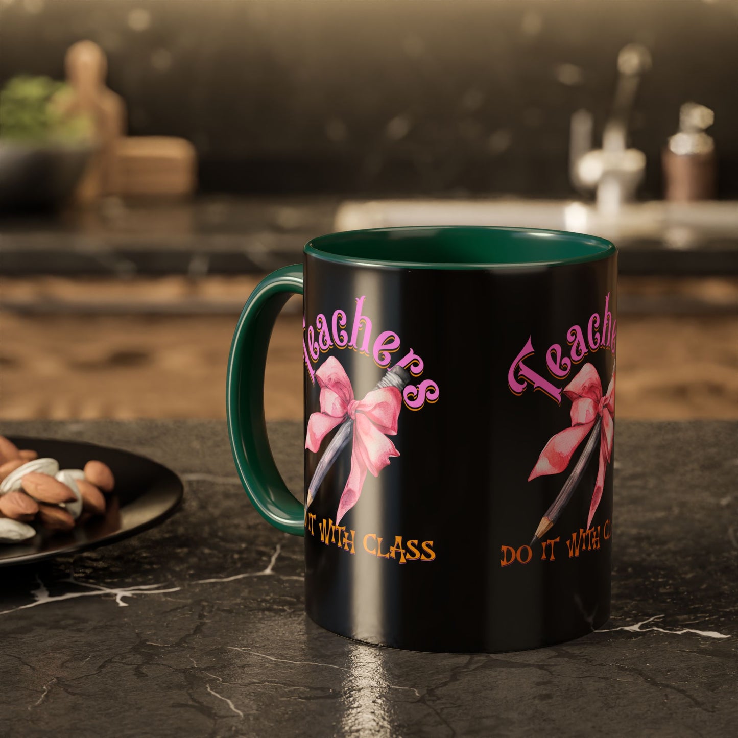 Colorful Mugs (11oz, 15oz), Teacher Appreciation Gift, Cute Gift for Teachers, Coffee Mug for Teachers, Coquette Bow Coffee Mug