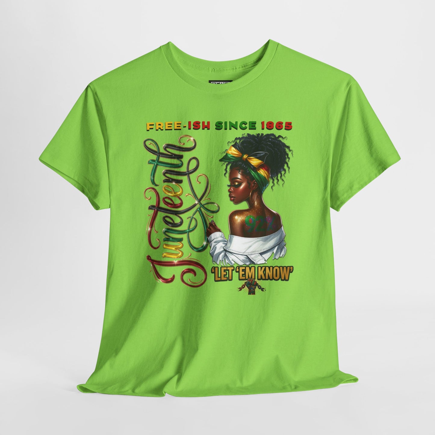 Juneteenth Celebration T-Shirt — 'Juneteenth Let 'Em Know' African American Heritage Tee