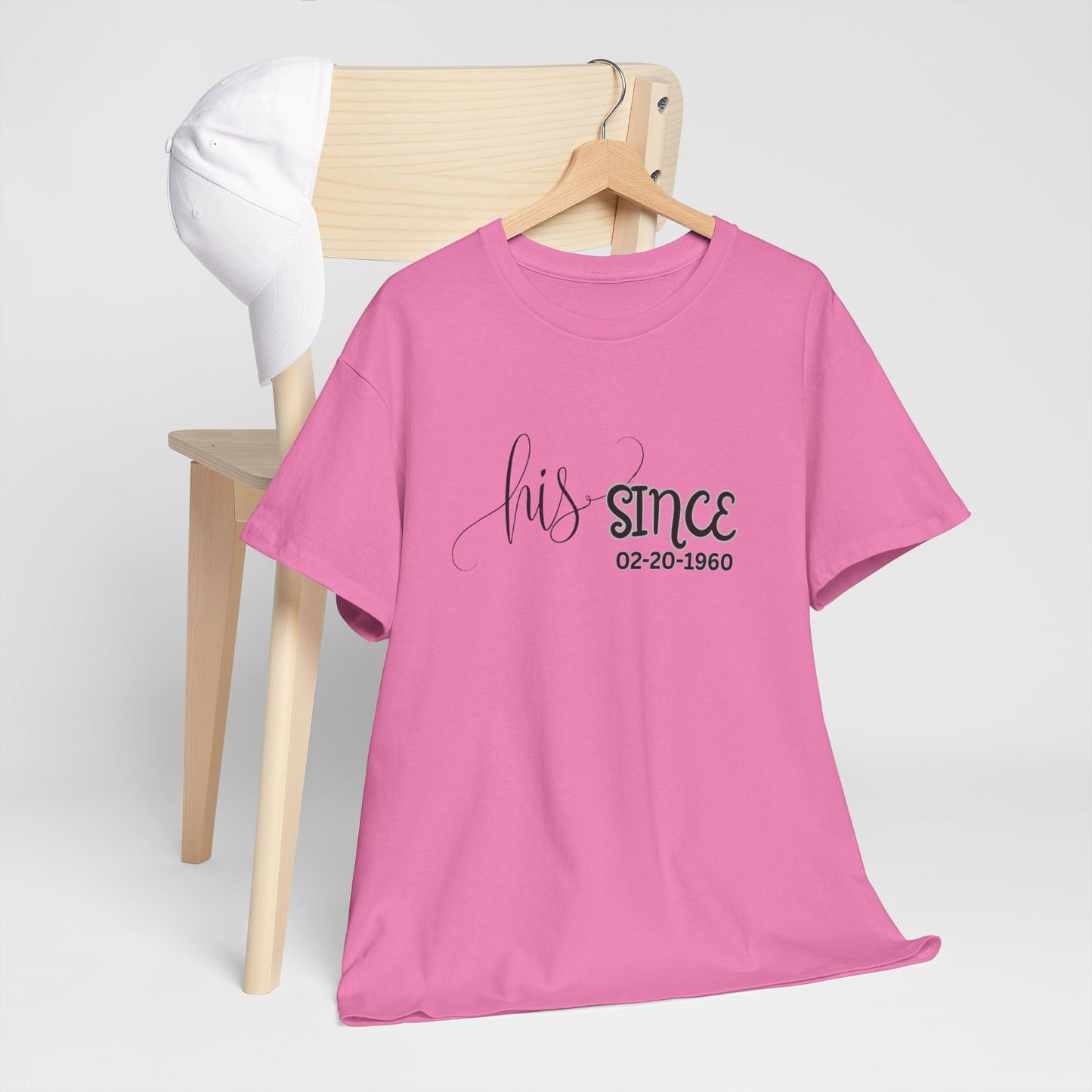 Personalized His and Hers Valentine T-Shirts, Custom Valentine T-Shirts, Unisex Valentine T-Shirts, T-Shirts for Couples, (Hers Solid Separately)