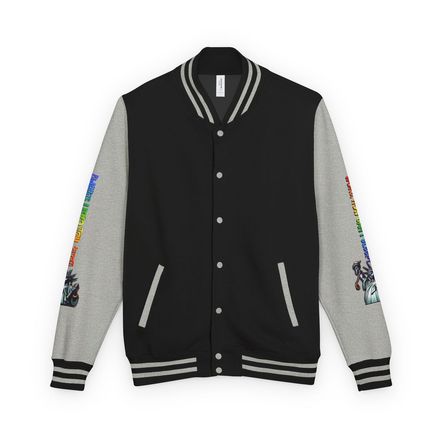 Letterman Jacket — 'America' Statue of Liberty Retro Graphic