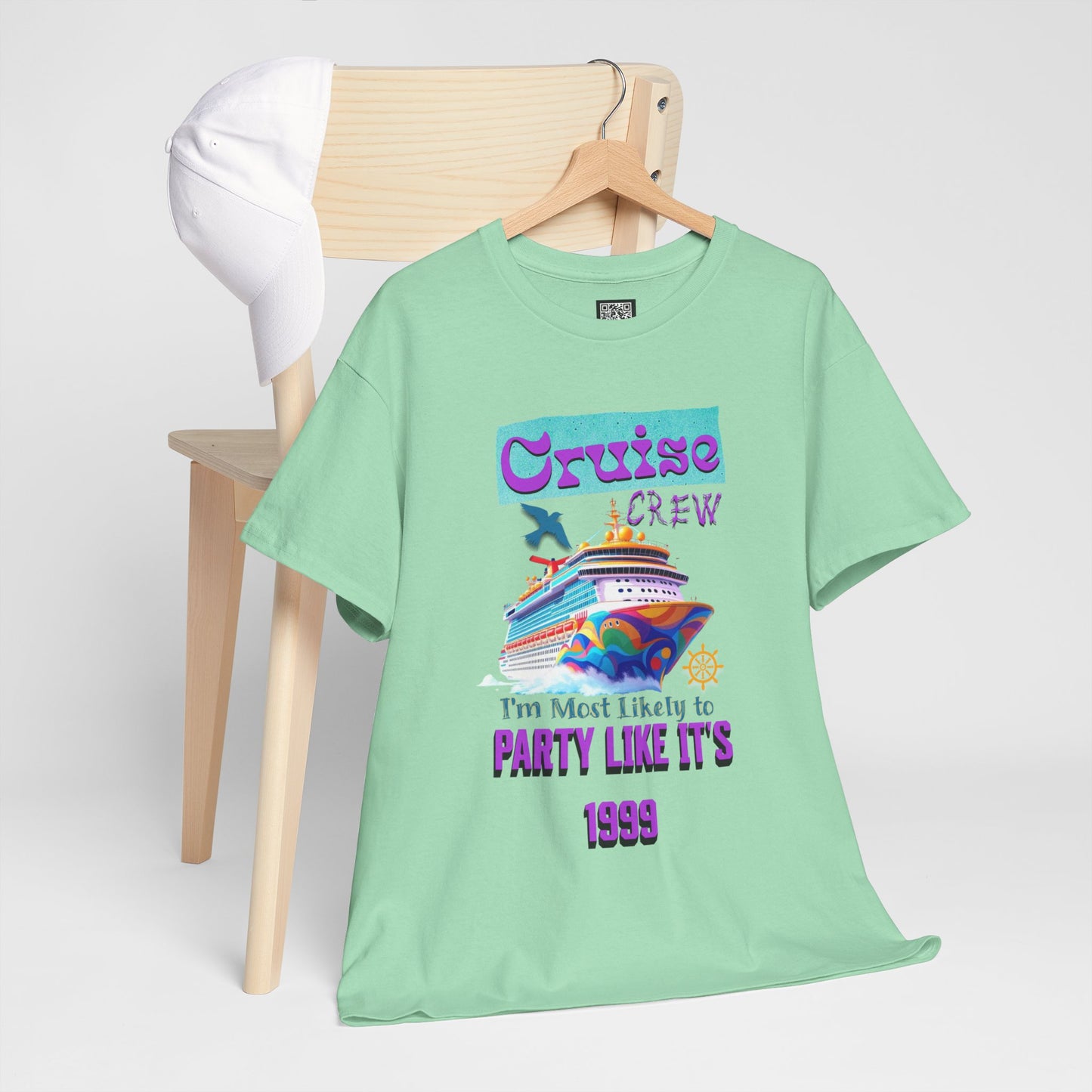 Cruise Crew Heavy Cotton Tee - Party Like It's 1999, Cruise Vacation T-Shirt, Summer Cruise Shirt, Fun Travel Apparel, Gift for Cruise Enthusiasts