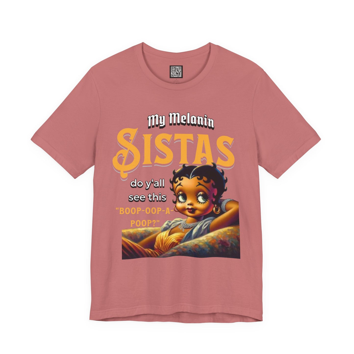Melanin Betty Boop T-Shirt – "My Melanin Sistas" Black Girl Magic Tee, Funny Black Culture Shirt, XS–4XL