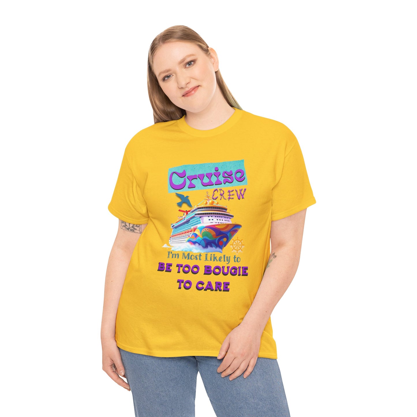 Cruise Crew Tee: Be Too Bougie to Care, Vacation Outfits, Nautical Shirt, Travel Gift, Summer Apparel, T-Shirt for the Bougie One