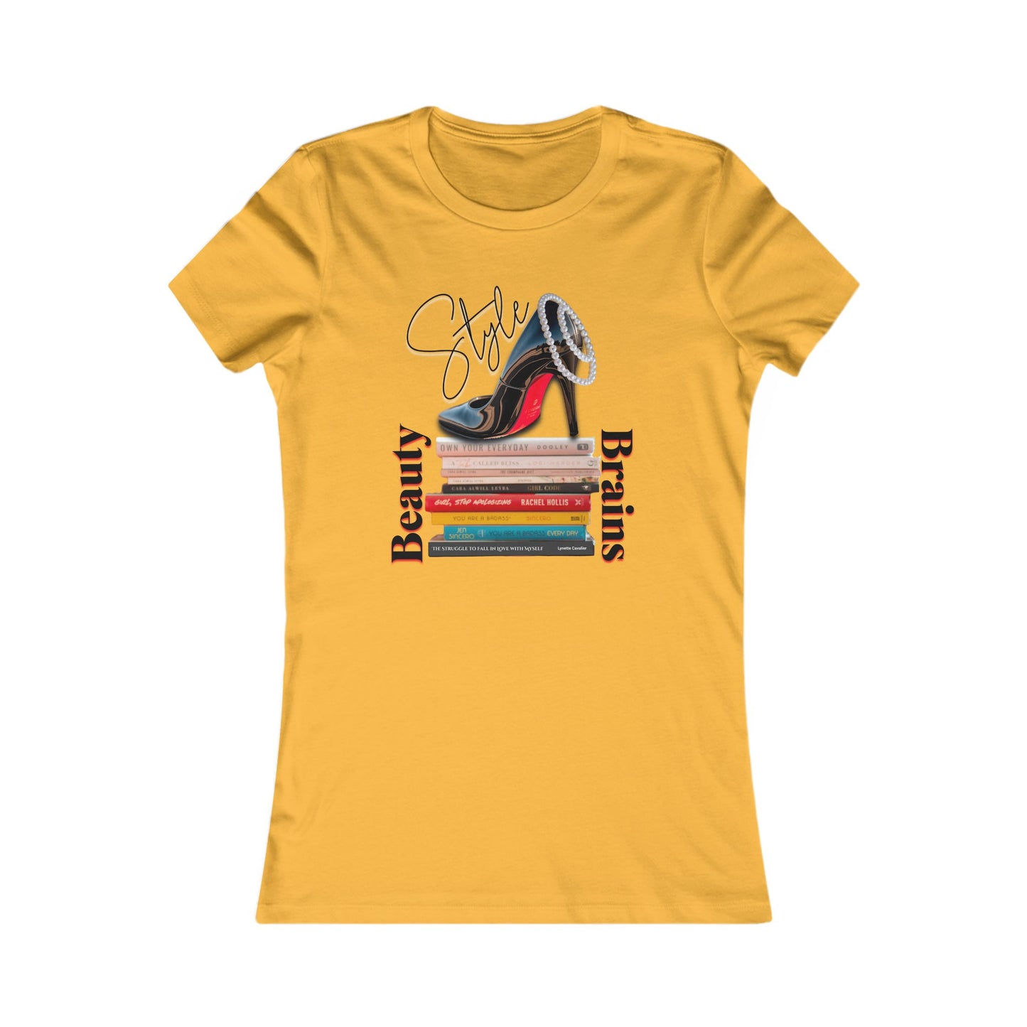 Beauty, Style & Brains – The Ultimate Power Trio, Stylish Louboutin Shoe Women's Tee - Beauty, Style, Brains Design, Women, Who, Read T-Shirt