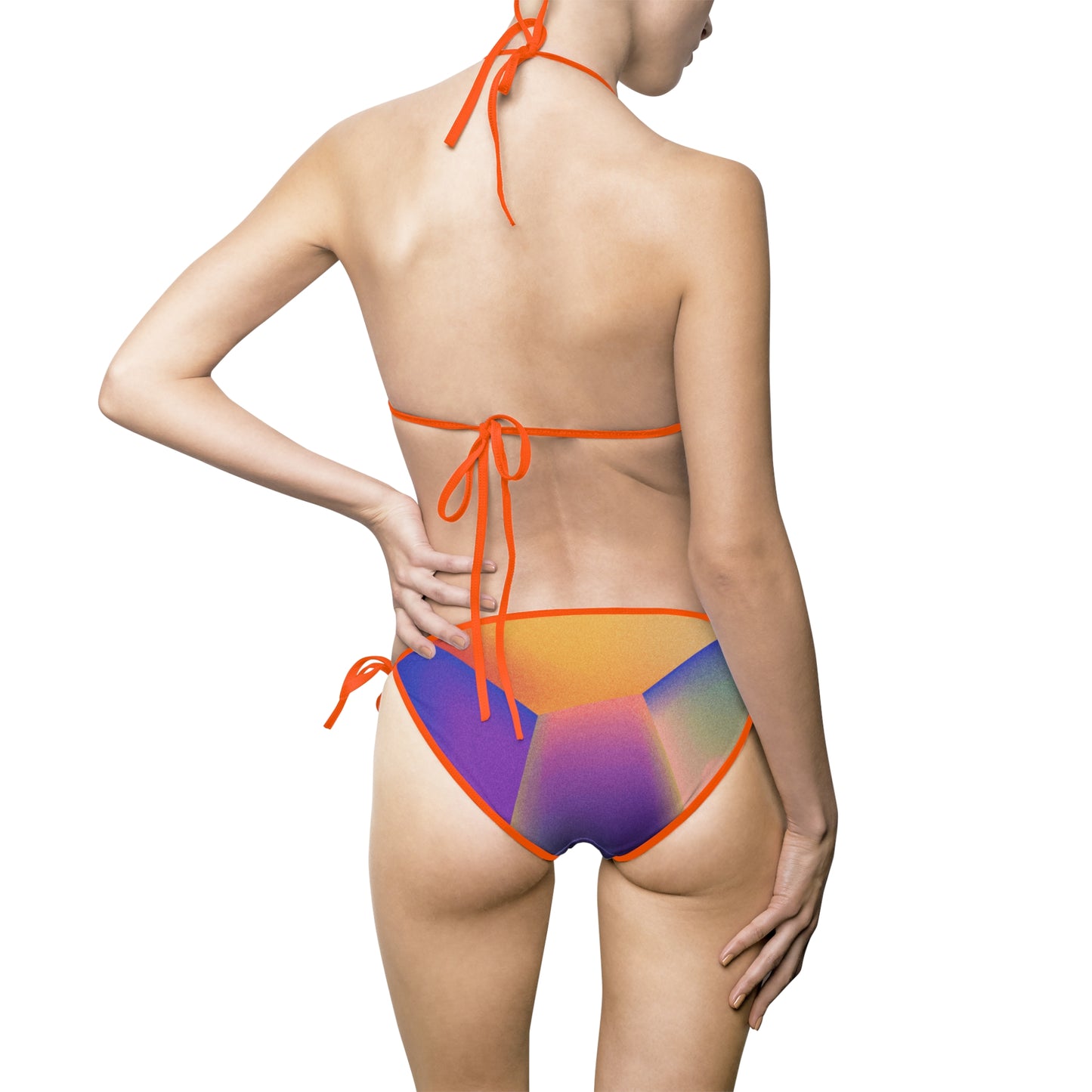 Geometric Women's Bikini Swimsuit - Summer Beachwear, Cute One-of-a-Kind Print Bikini, Matching Men Swim Trunk Available