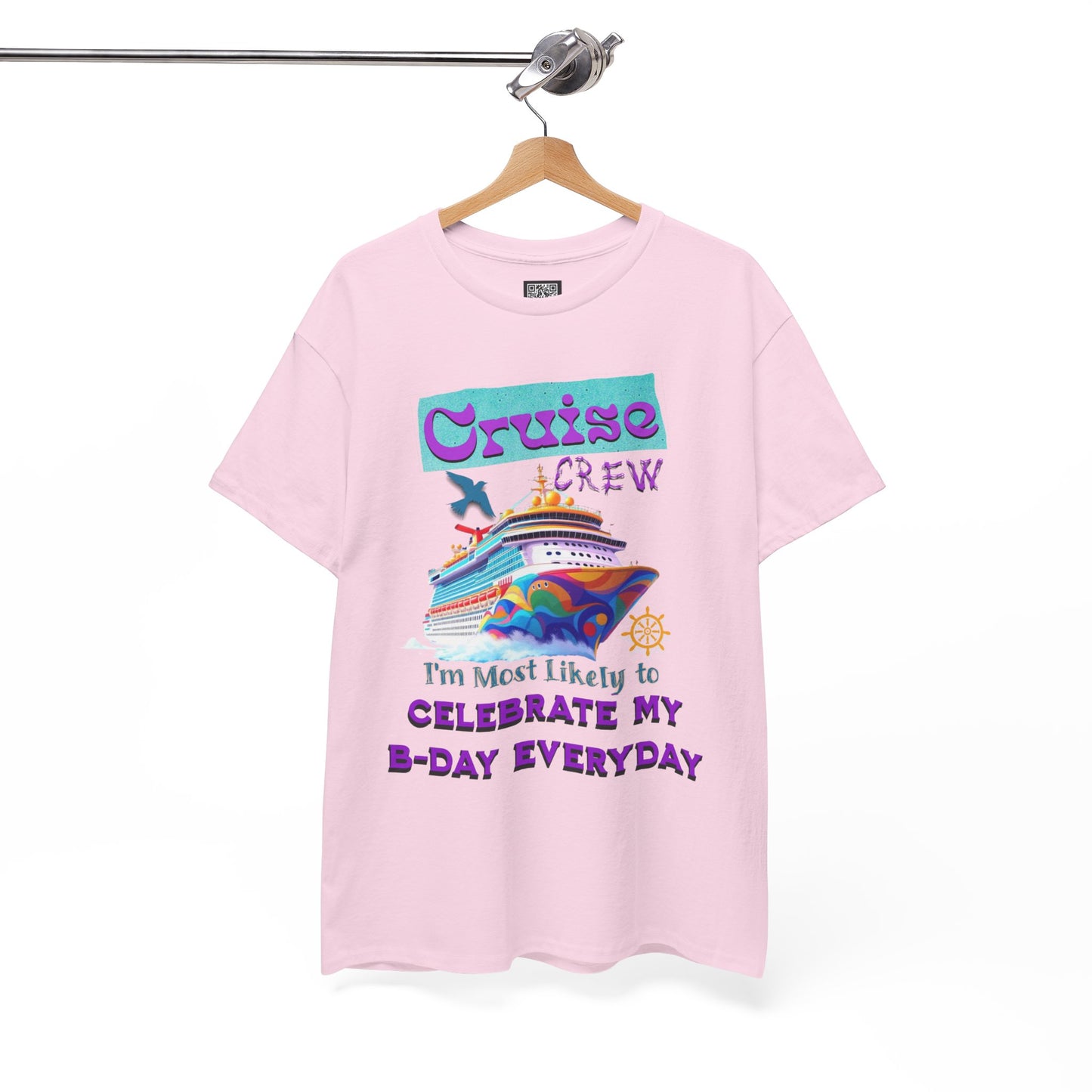 Cruise Crew Birthday Tee, Unisex Cotton T-Shirt, Vacation Apparel, Party Outfit, Gift for Travelers, Fun Cruise Wear, Cruise Birthday T-Shirt