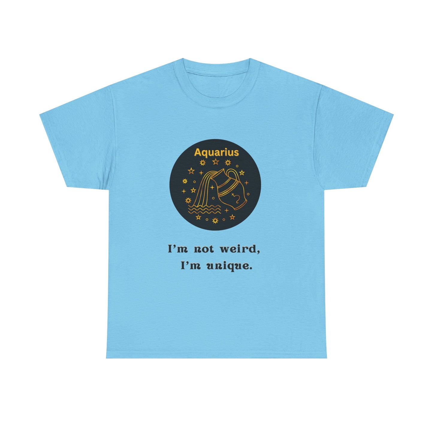 Aquarius T-Shirt, Aquarius Horoscope Gifts, Birth Month Gifts, Zodiac Sign T-Shirt Gifts, Astrology T-Shirt, Unisex Heavy Cotton Tee