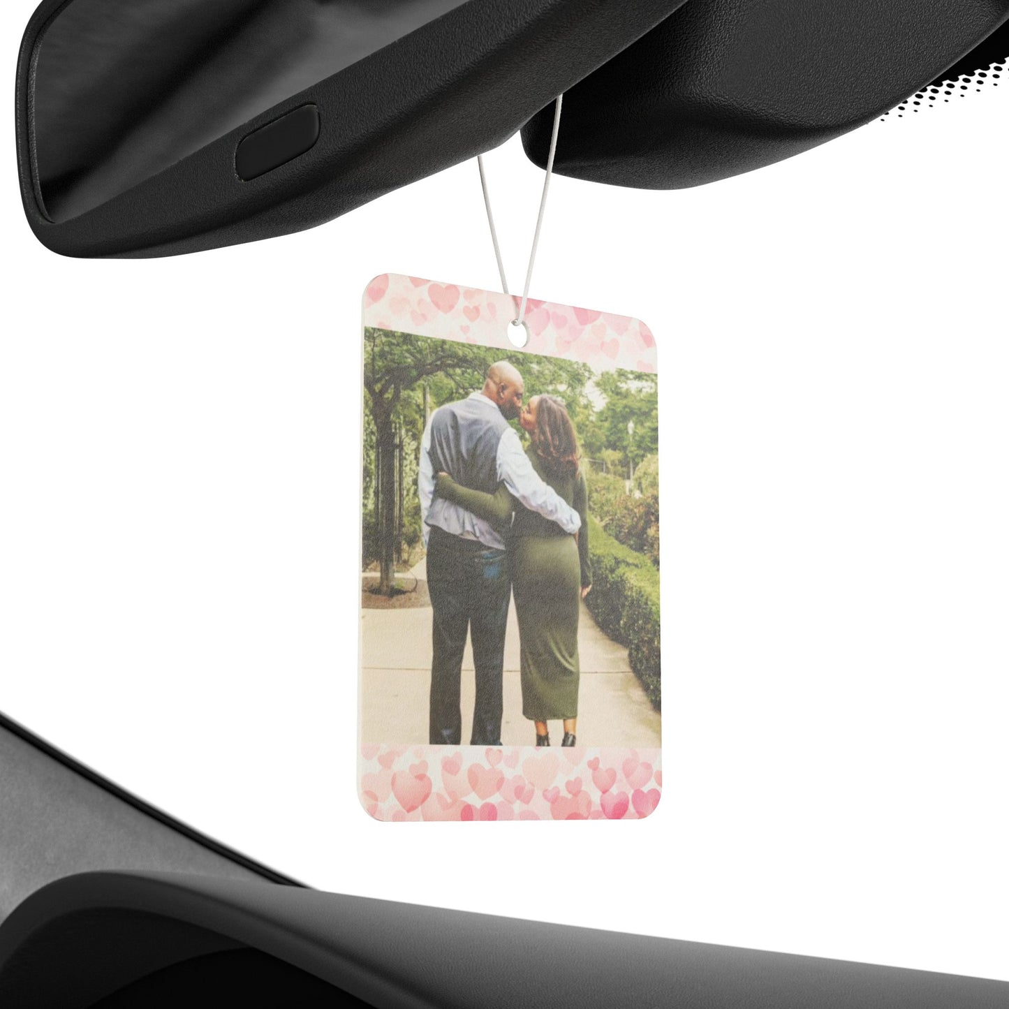 Personalized Car Air Freshener, Three Scents: Pine, New Car and Black Ice, Choose Photo and Background Colors