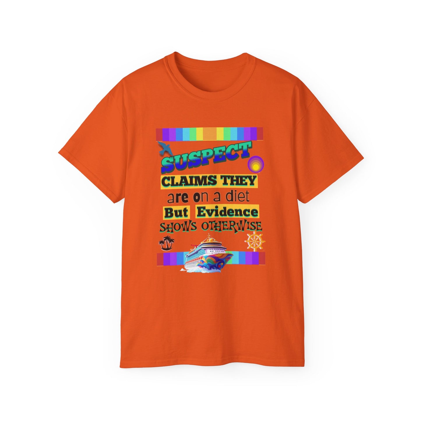 Funny Cruise T-Shirt for a Group, Diet Humor T-Shirt, Unisex Cotton Tee for Foodies, Perfect for Birthdays, Parties, or Everyday Wear