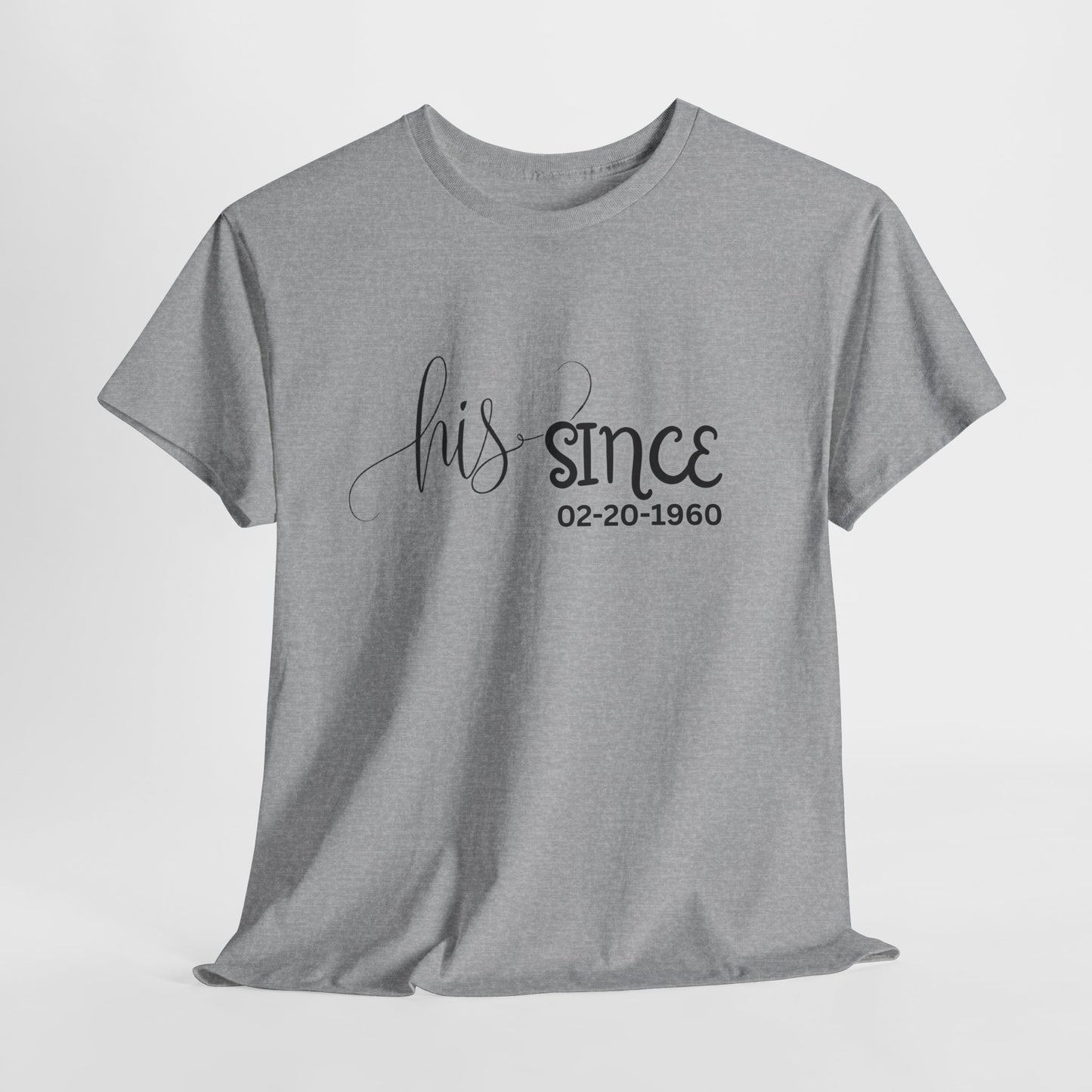 Personalized His and Hers Valentine T-Shirts, Custom Valentine T-Shirts, Unisex Valentine T-Shirts, T-Shirts for Couples, (Hers Solid Separately)