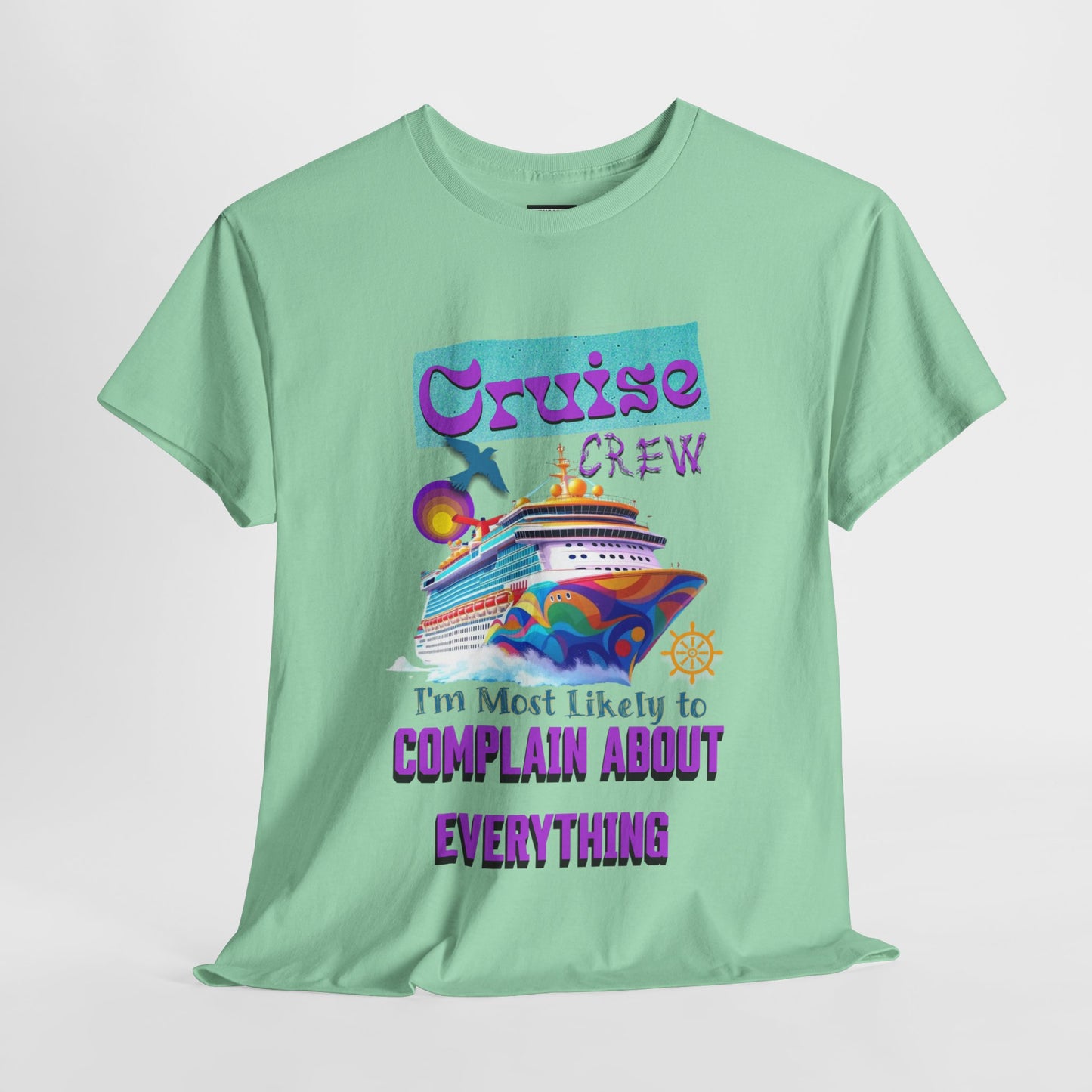 Cruise Crew Unisex Heavy Cotton Tee - Fun Travel T-Shirt for Vacations, Family Cruises, Summer Adventures, Gift for Cruise Travelers,