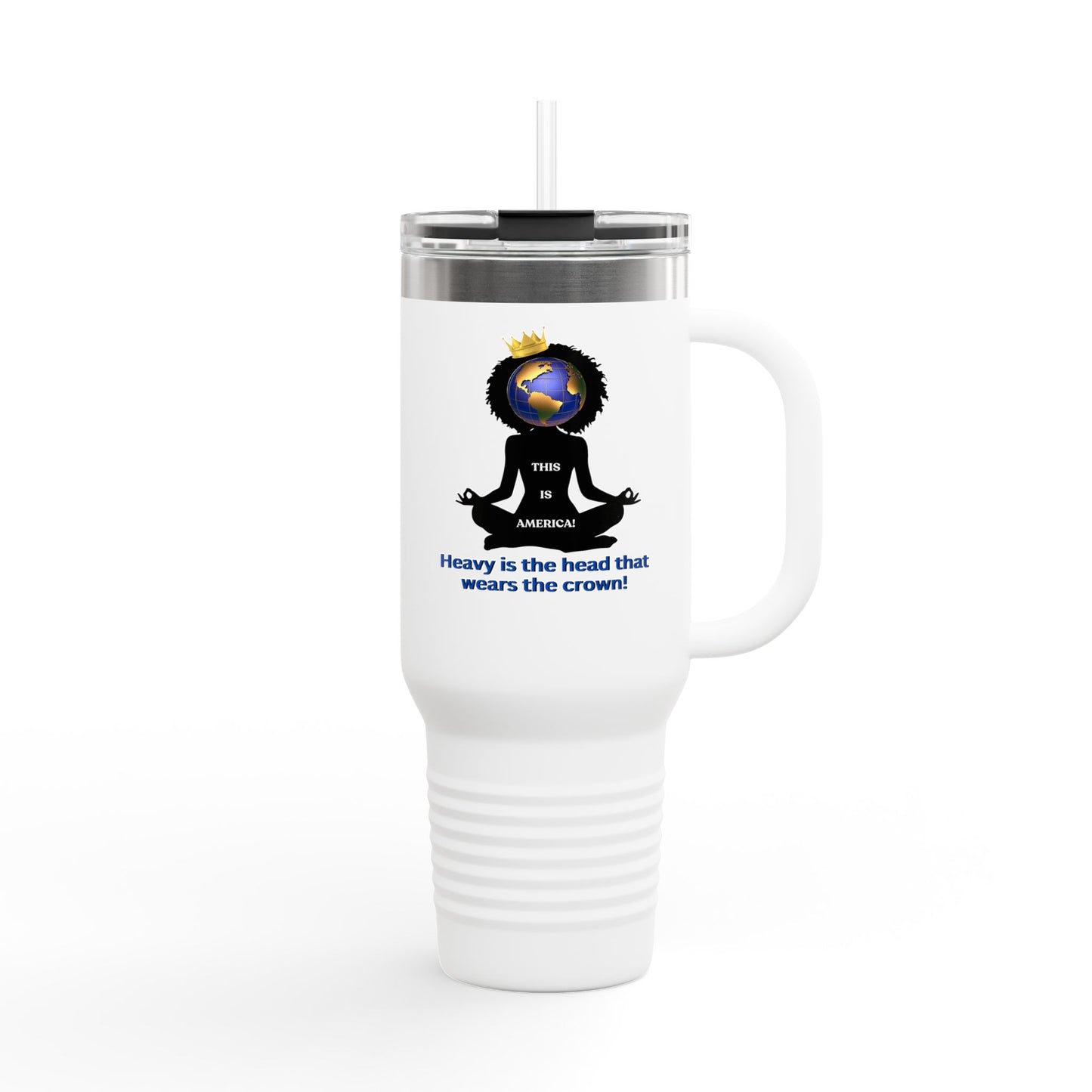 "Heavy is the Head" Polar Camel 40oz Tumbler, 40oz Stainless Steel Tumbler