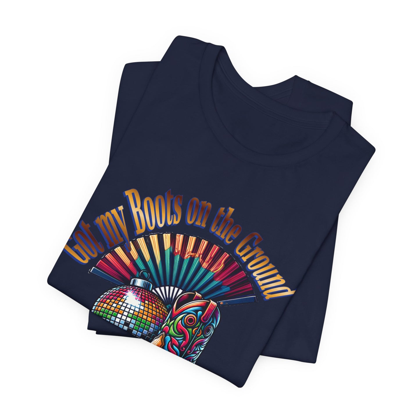 Boots on the Ground Groove Tee, Disco Ball Unisex Jersey Tee - Fun Tee for Latest Dance Crave Boots on the Ground Music Lovers