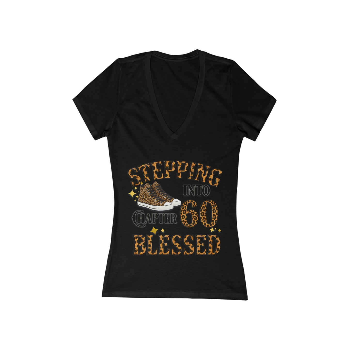 Stepping Into Chapter 60 Blessed Deep V‑Neck Tee