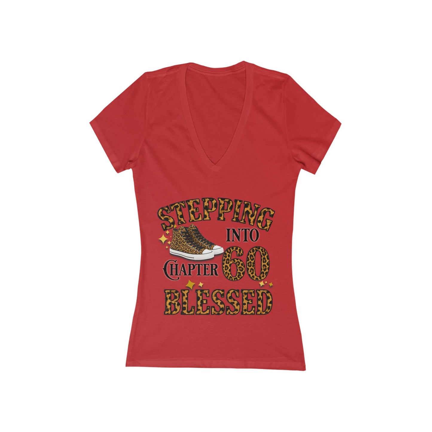 Stepping Into Chapter 60 Blessed Deep V‑Neck Tee