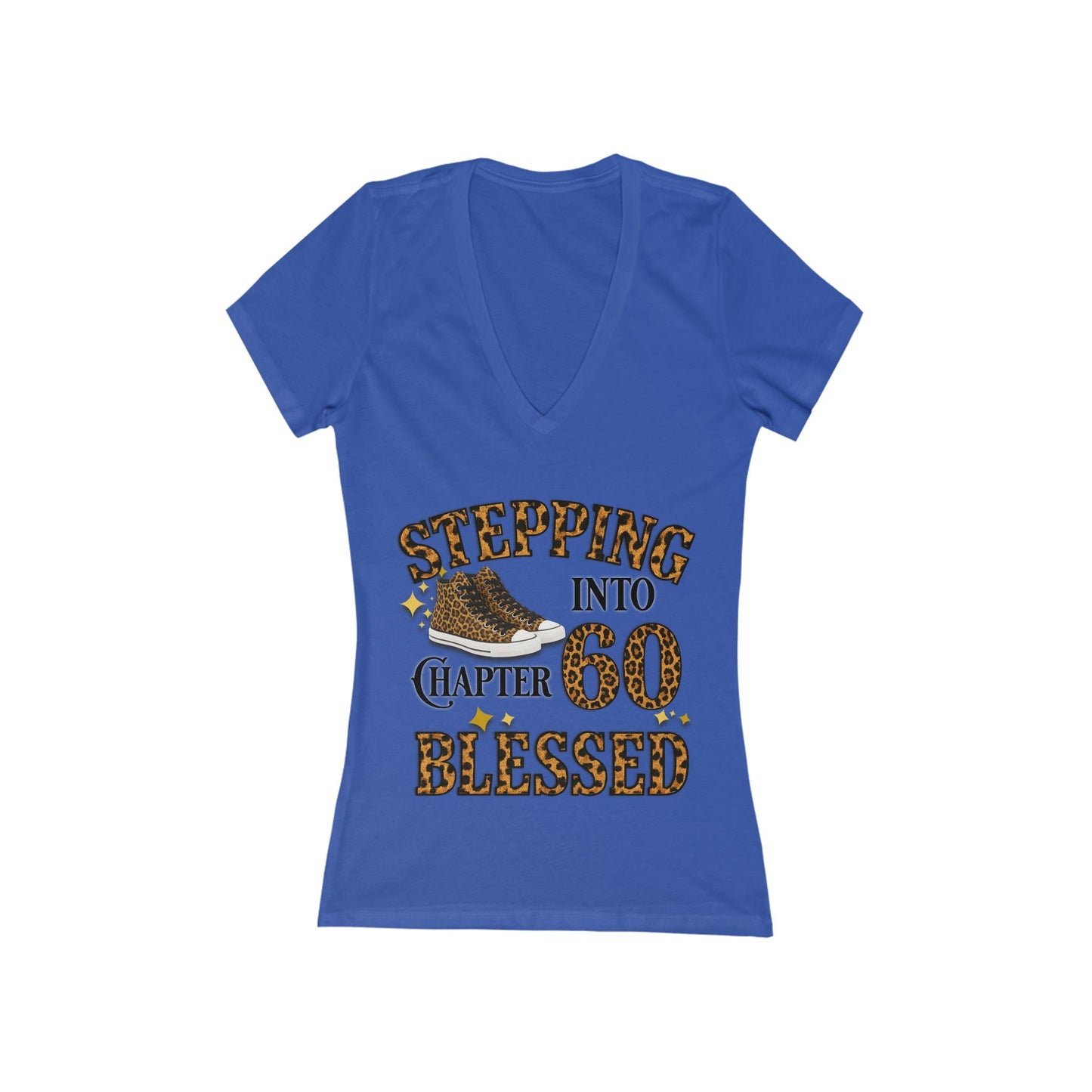 Stepping Into Chapter 60 Blessed Deep V‑Neck Tee