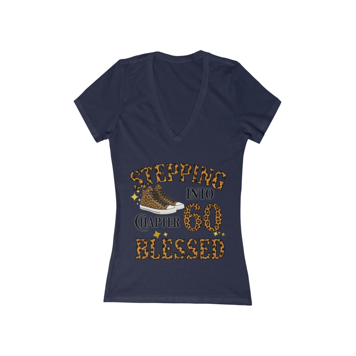 Stepping Into Chapter 60 Blessed Deep V‑Neck Tee