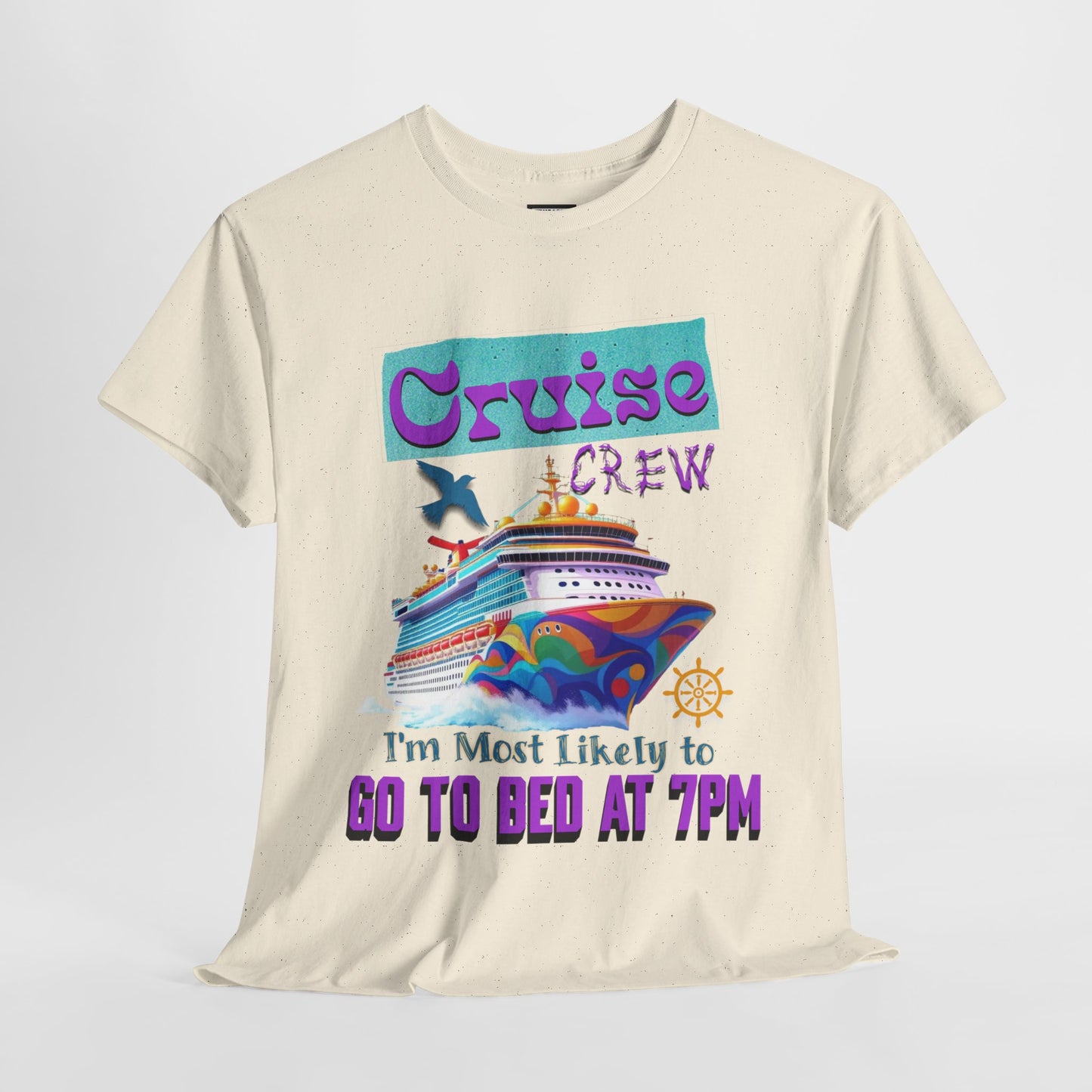 Cruise Crew Unisex Heavy Cotton Tee, Vacation Shirt, Funny Travel Gift, Cruise Enthusiast Apparel, Summer Tee, Sea Adventure Wear