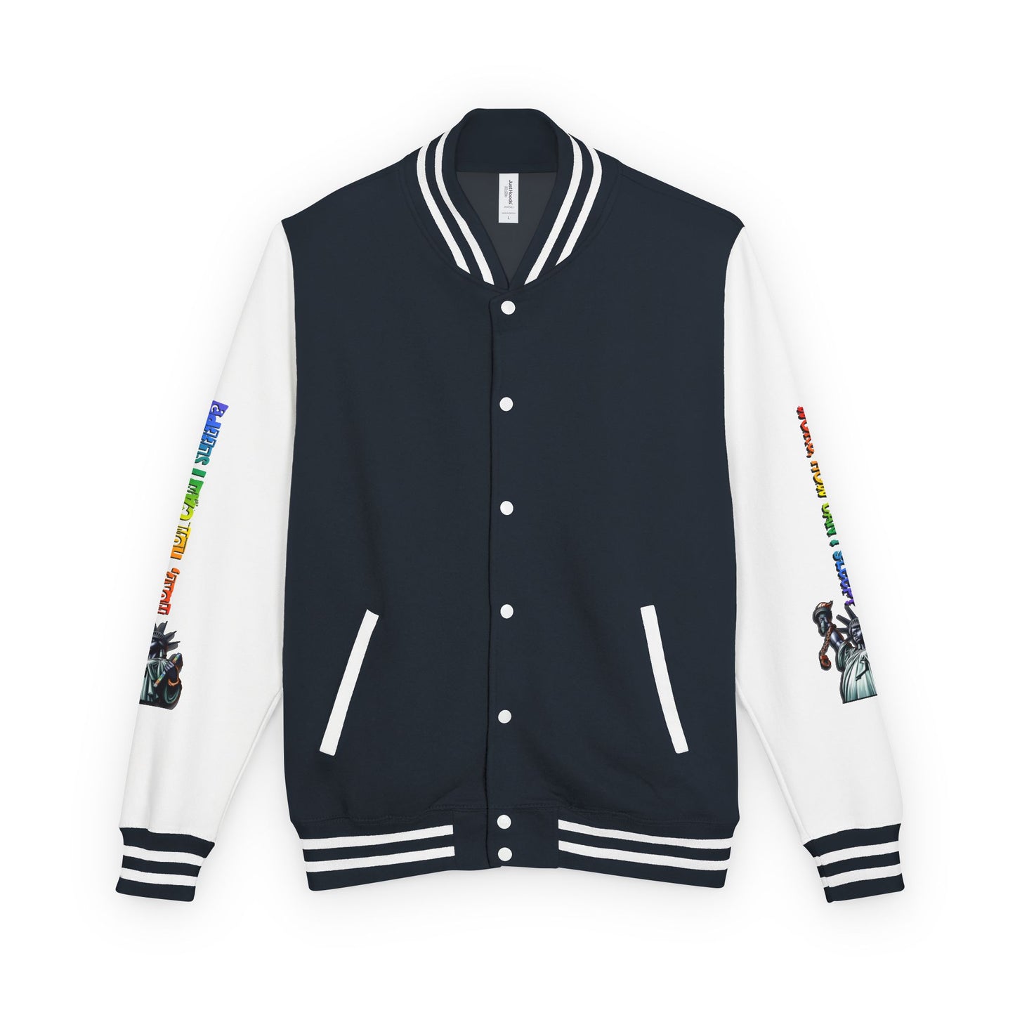 Letterman Jacket — 'America' Statue of Liberty Retro Graphic
