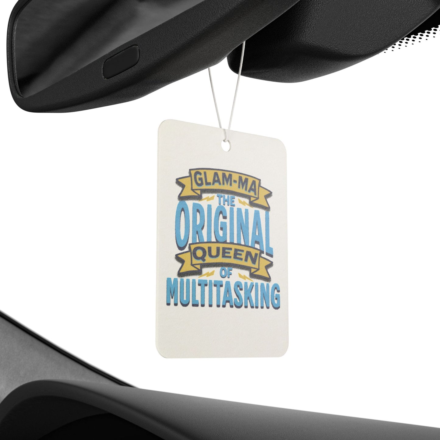 Glam-Ma Original Queen of Multitasking Car Air Freshener - Fun Gift for Grandmas and Moms,