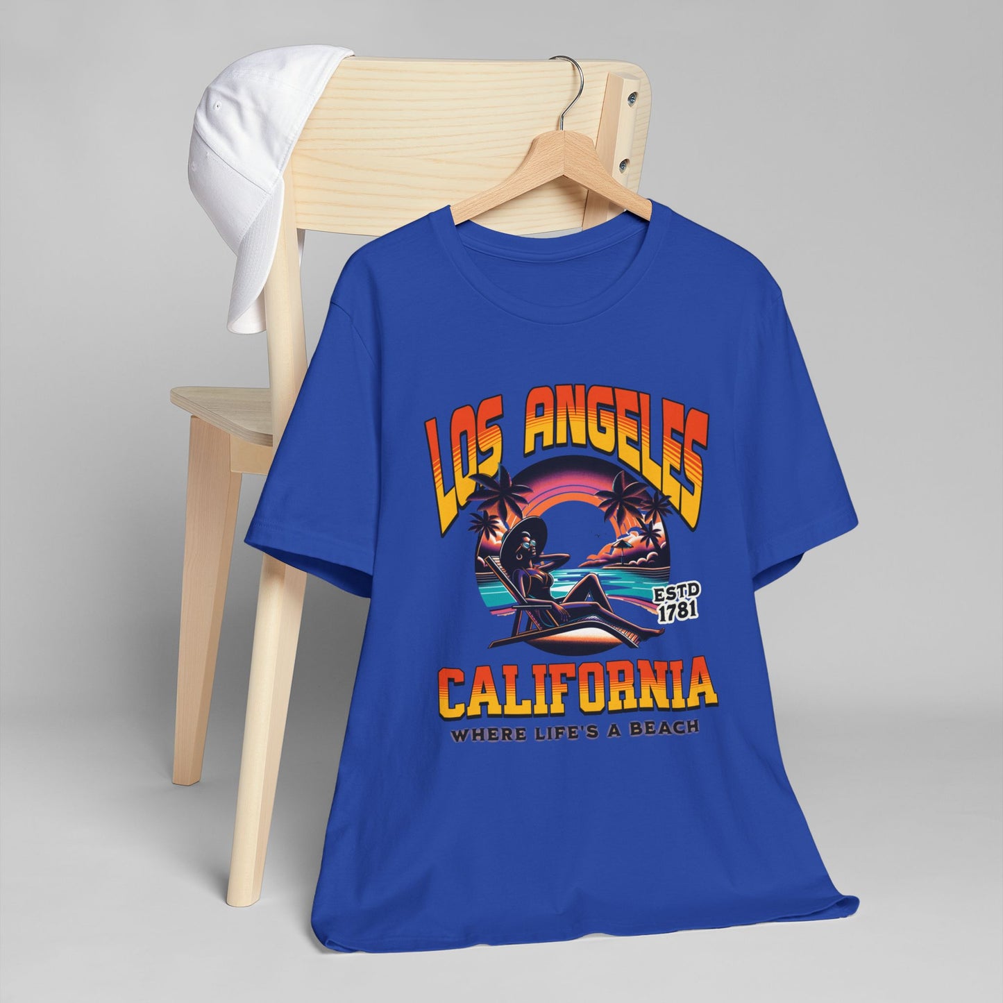 Los Angeles Vibes – “Where Life’s a Beach” Tee, Los Angeles Style Clothing, Beach Style T-Shirt, Rep Your City Los Angeles