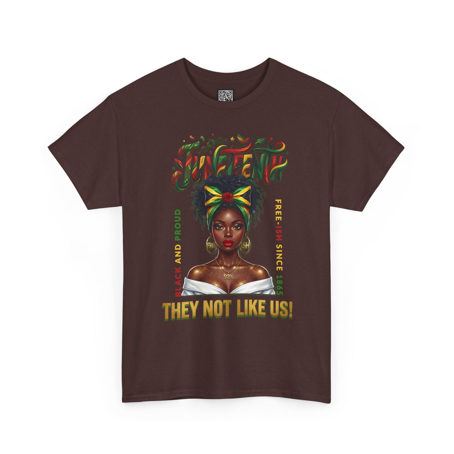Juneteenth Black and Proud Tee — "They Not Like Us" Black Pride Shirt