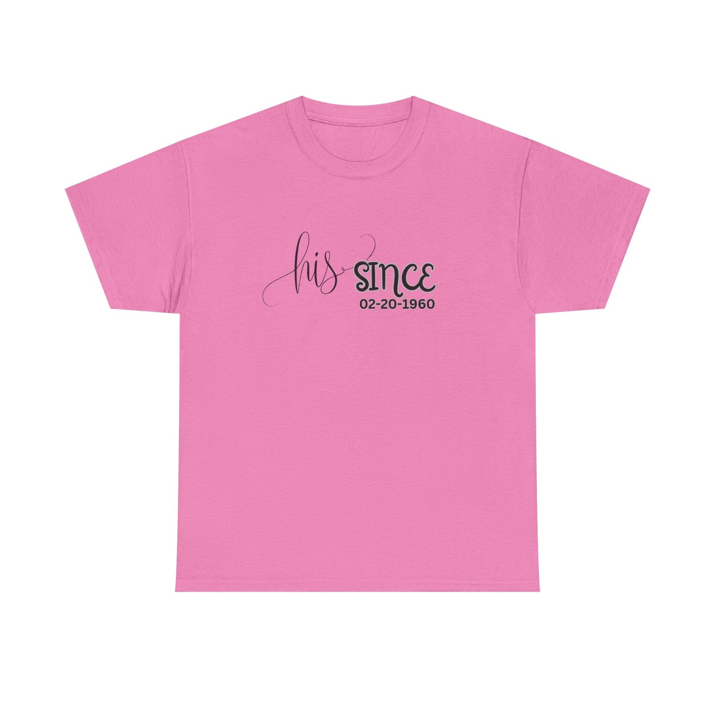 Personalized His and Hers Valentine T-Shirts, Custom Valentine T-Shirts, Unisex Valentine T-Shirts, T-Shirts for Couples, (Hers Solid Separately)
