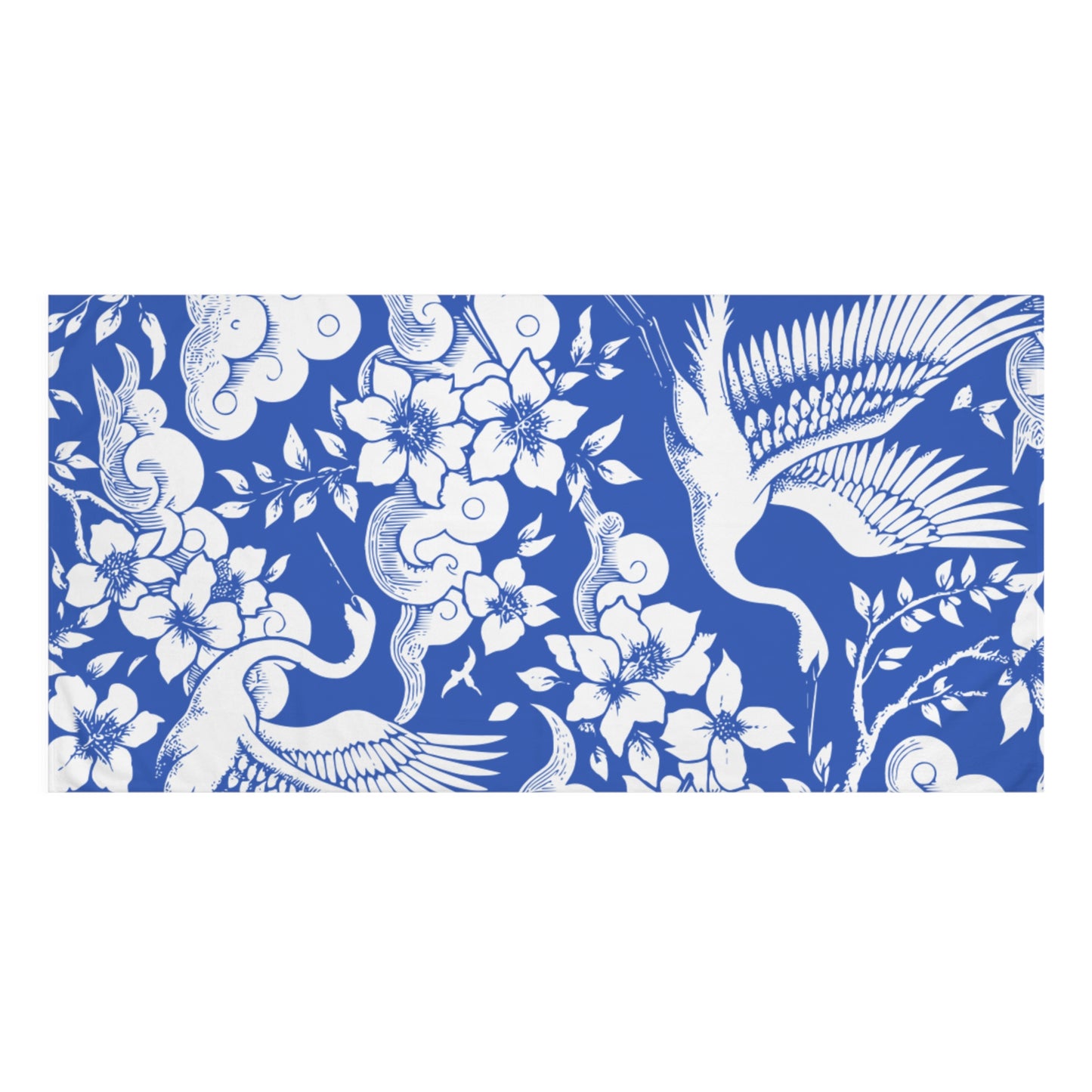 Elegant Crane-Pattern Mink-Cotton Towel, Beautiful Spa Gift, Beach Accessory, Bathroom Decor, Elegant Beach Towel, Home Gift