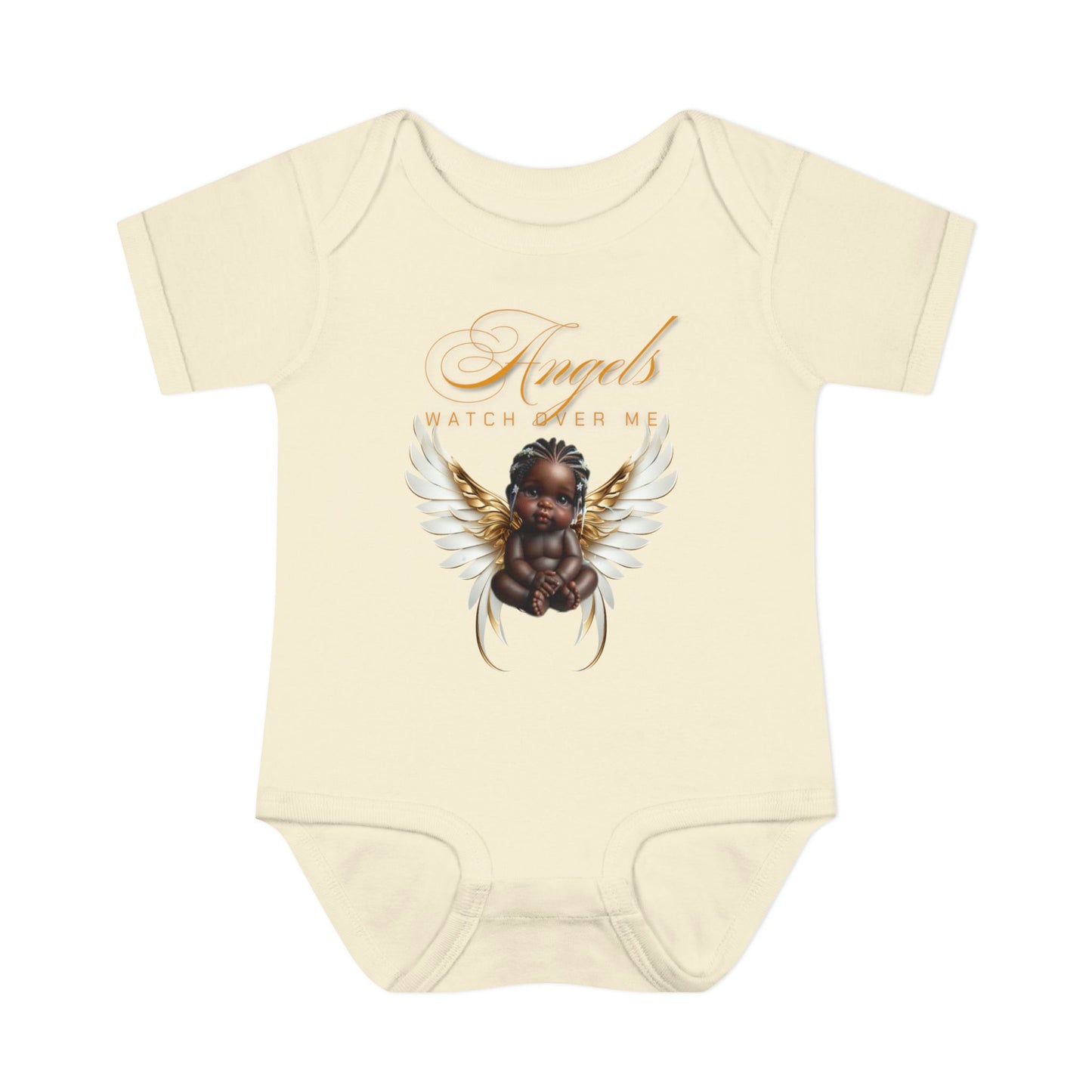 Angel Watch Over Me Infant Bodysuit – Adorable Baby Outfit for Newborns, Divine Guidance Baby Onesies, Religious Baby Onesies
