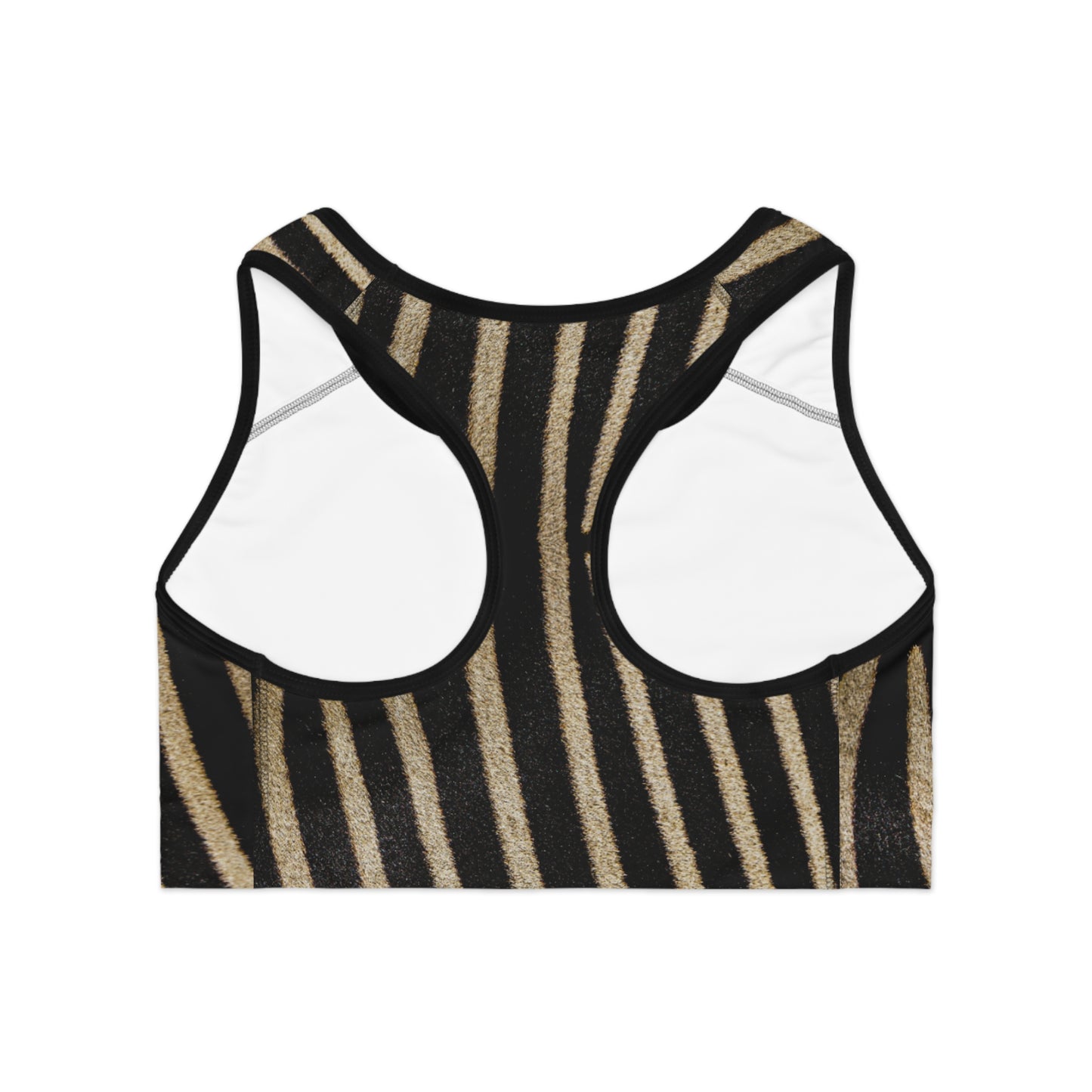 Stylish Zebra Print Sports Bra - Animal Print Bra for Women, Zebra Print Sports Bra (Matching Panties Sold Separately),