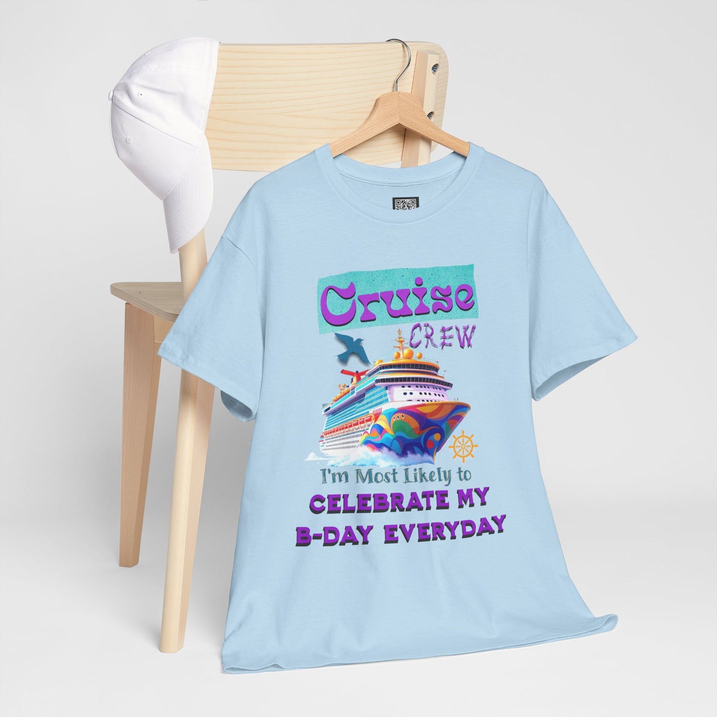 Cruise Crew Birthday Tee, Unisex Cotton T-Shirt, Vacation Apparel, Party Outfit, Gift for Travelers, Fun Cruise Wear, Cruise Birthday T-Shirt