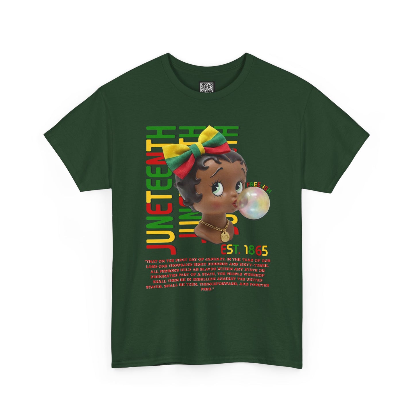 Juneteenth Betty Boop Graphic Tee — "Juneteenth Est. 1865" Celebration T-Shirt