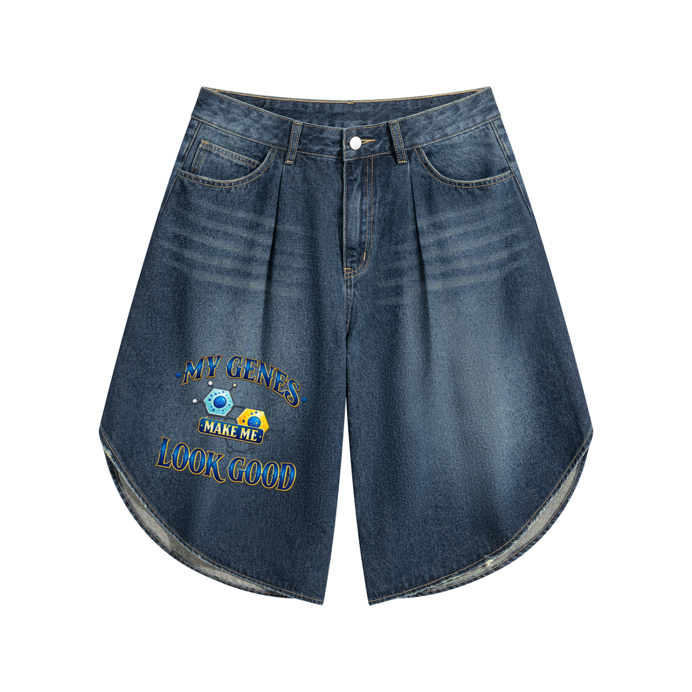 Men’s Wide Leg Denim Shorts