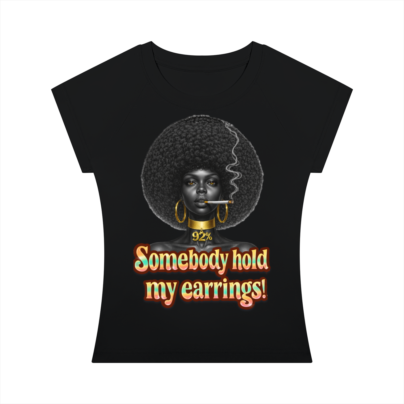Somebody Hold My Earrings – Women's Slim Fit Bodycon Raglan T-Shirt