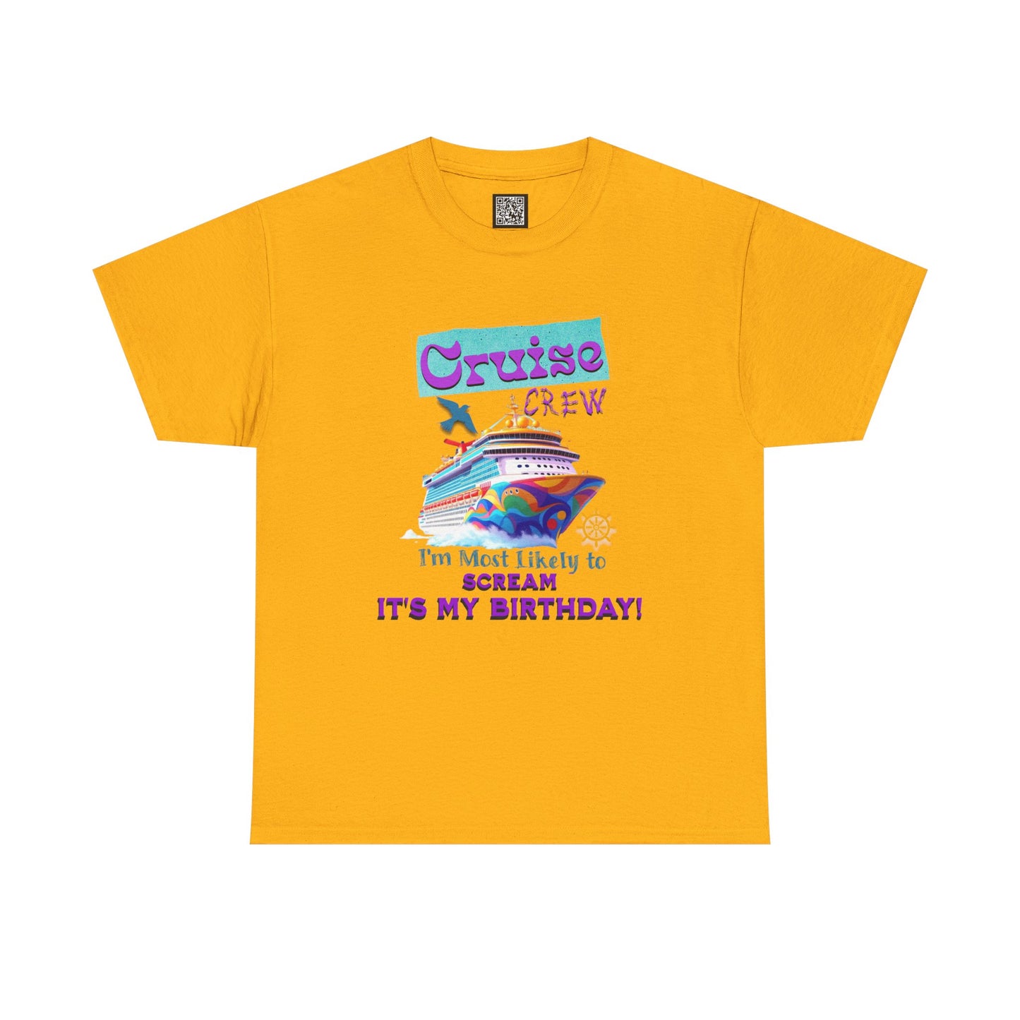 Cruise Crew Birthday T-Shirt, Vacation Shirt, Travel Tee, Fun Cruise Gift, Birthday Celebration Apparel for a Cruise Crew