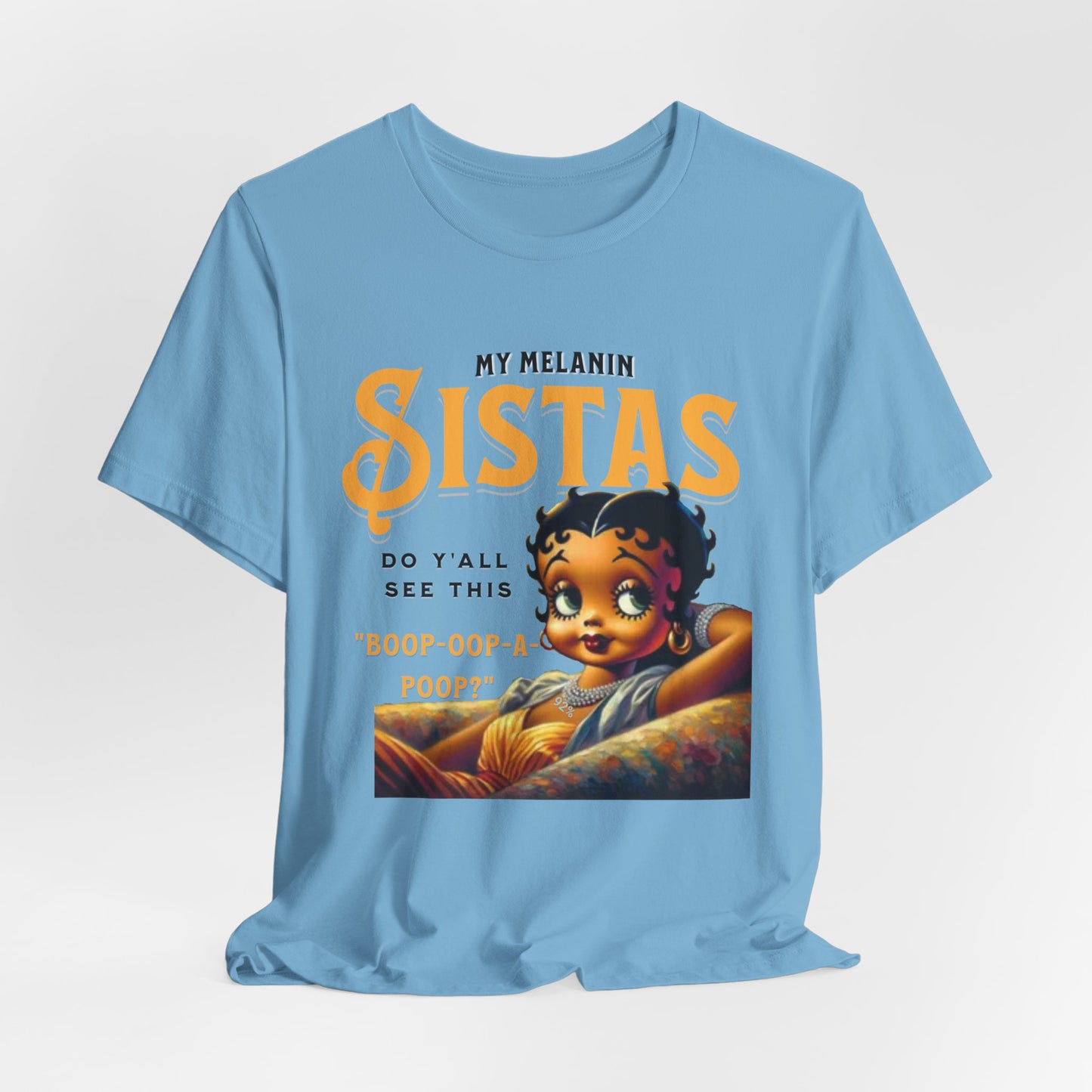 Melanin Betty Boop, 92% Black Woman Shirt, Black Girl Magic Tees, Black Culture T-Shirts, Humorous Betty Boop Shirts, Betty Boop T-Shirts
