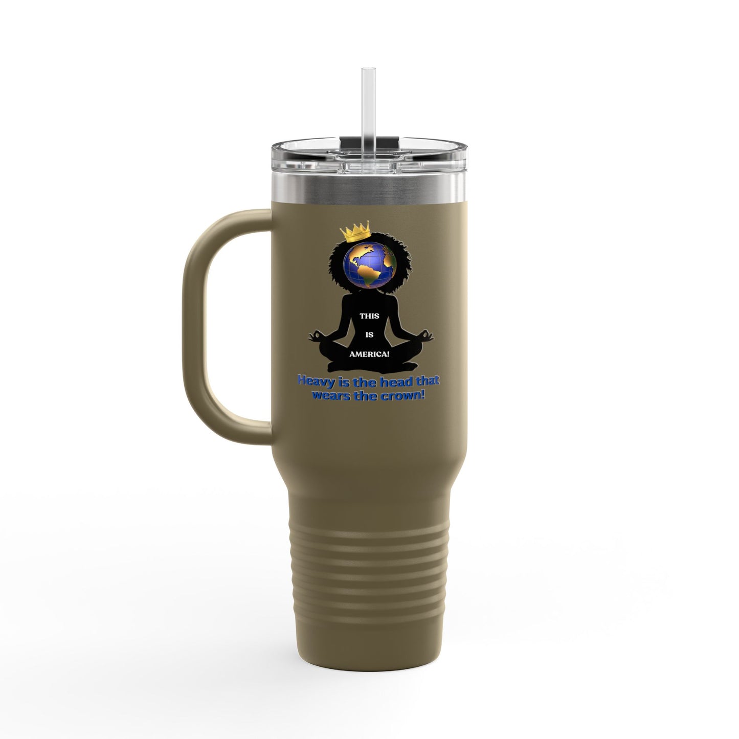 "Heavy is the Head" Polar Camel 40oz Tumbler, 40oz Stainless Steel Tumbler