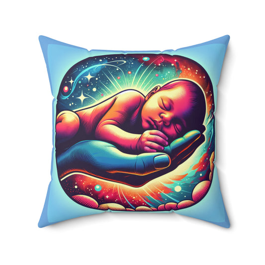 Beautiful Blue Baby Pillow, Cute Baby Shower Gifts, Throw Pillow for a Boy or Girls Room, Baby Decorative Pillow, Baby Shower Gift for Girl or Boy